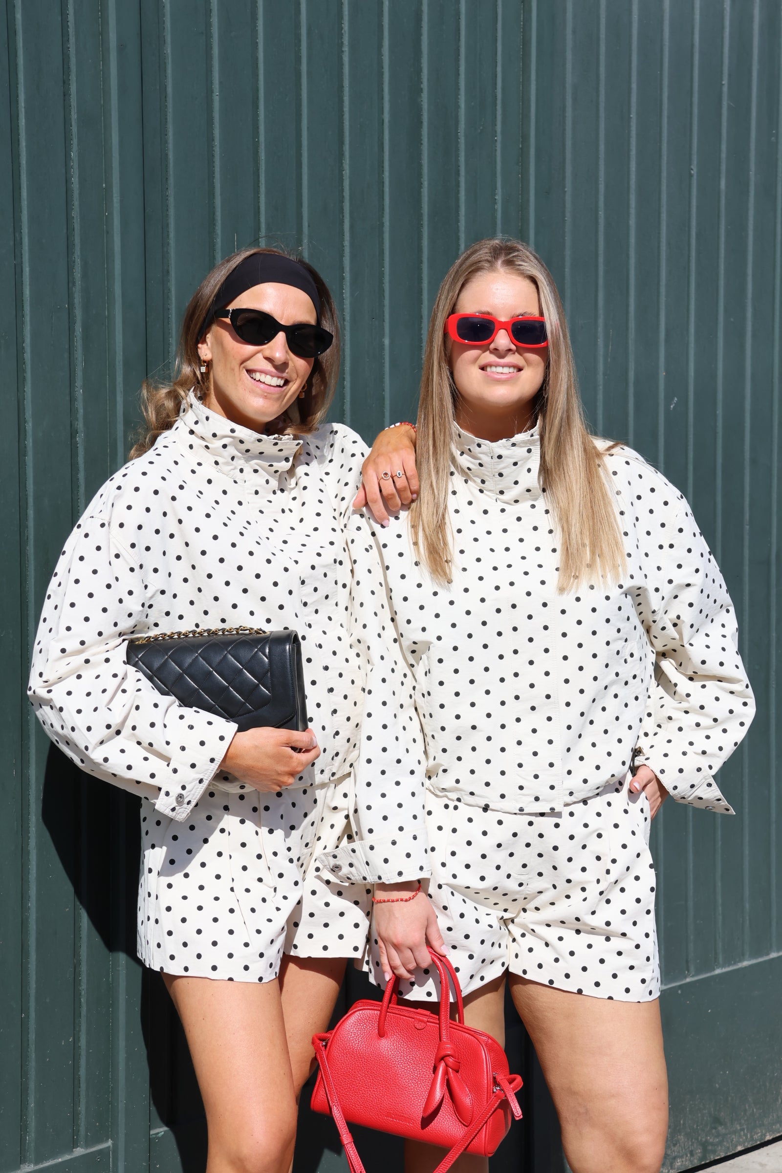 Flo polkadot bomberjas ecru