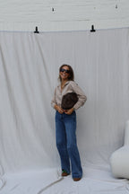 Alix trui met rits beige