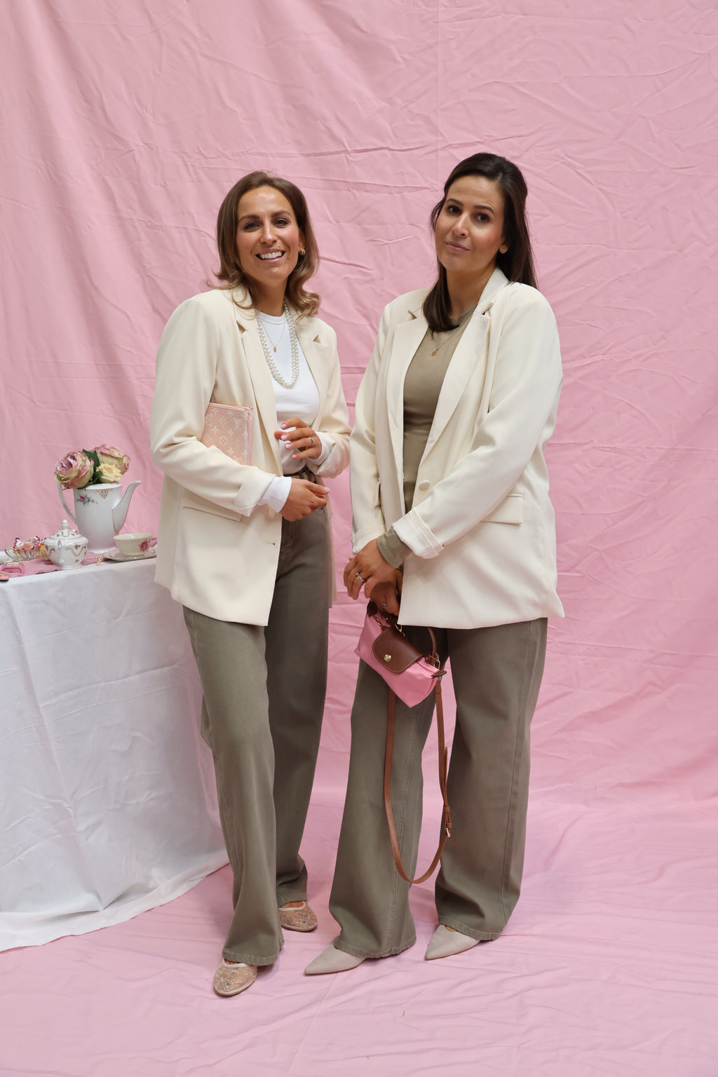 Eloise lace blazer cream