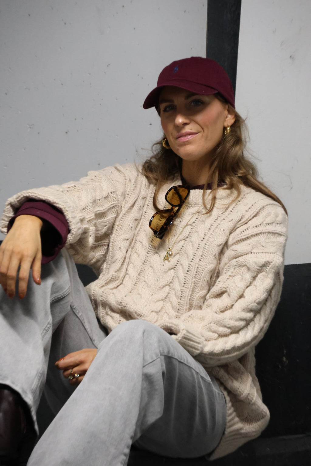 Romée cable knit beige