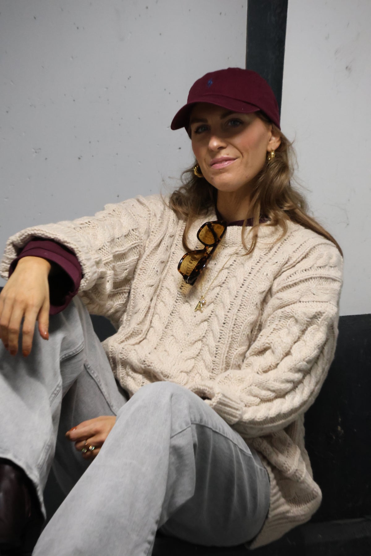 Romée cable knit beige
