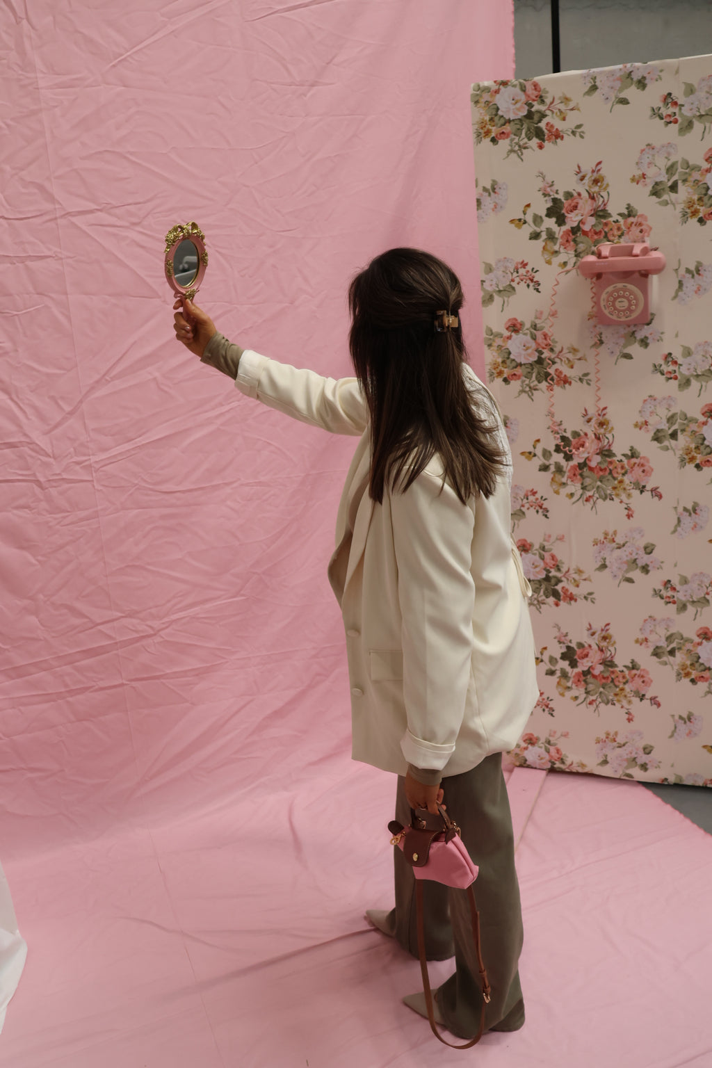 Eloise lace blazer cream