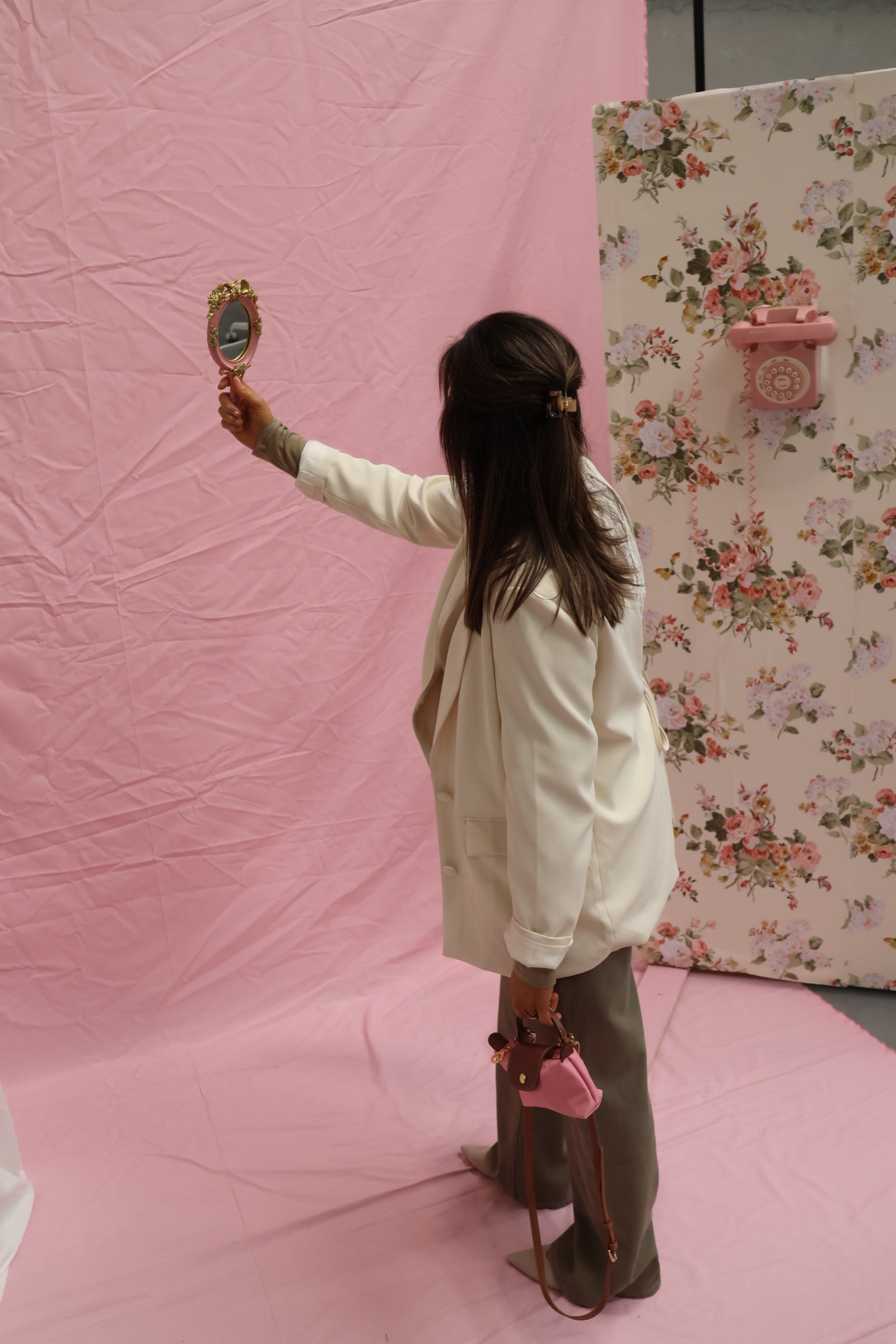 Eloise lace blazer cream