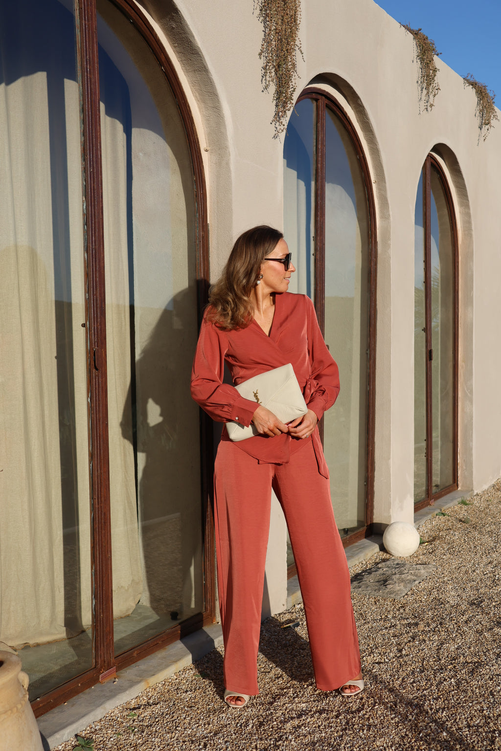 Mara pantalon terracotta