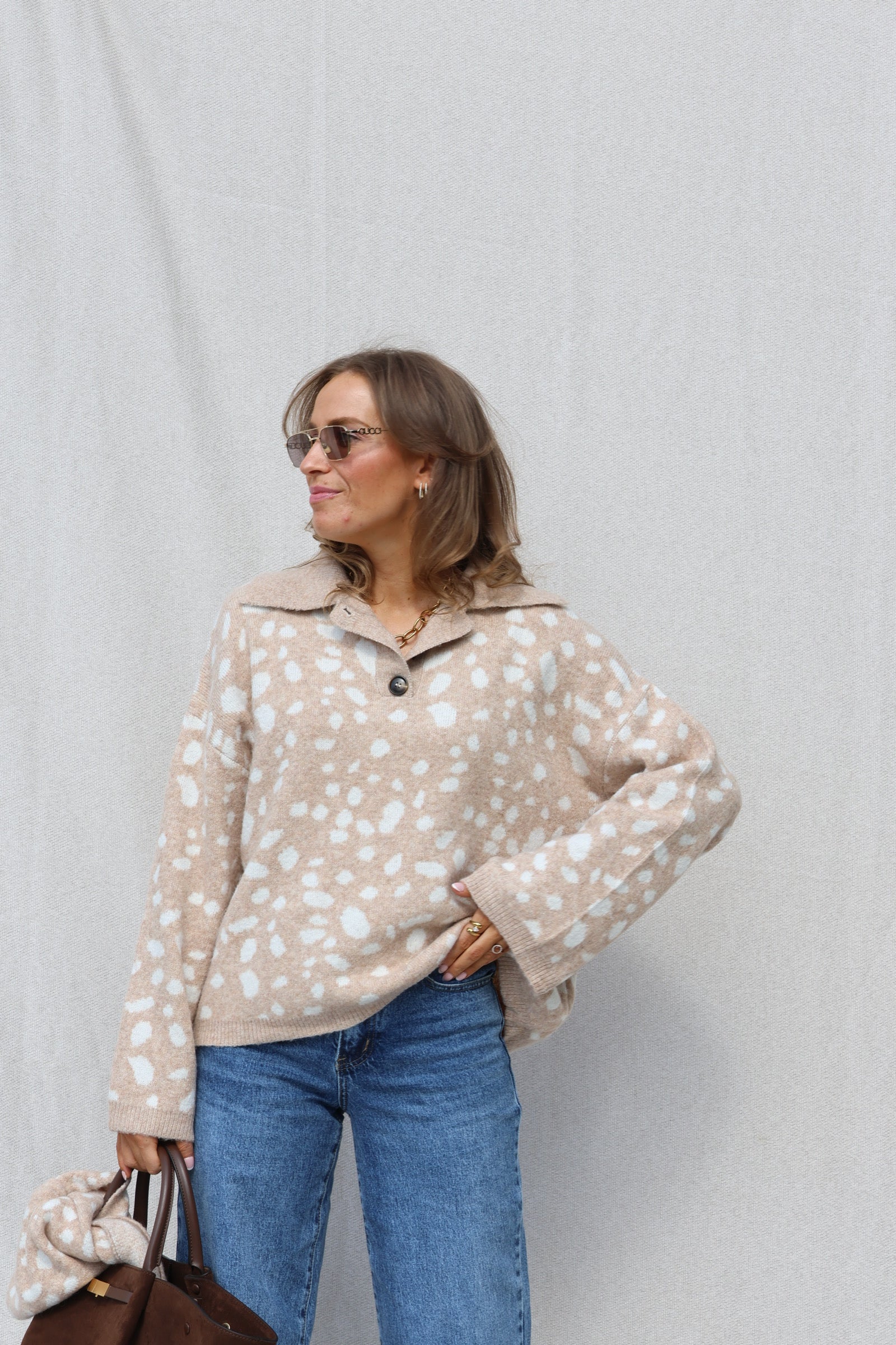 Lucia bambi polo trui beige