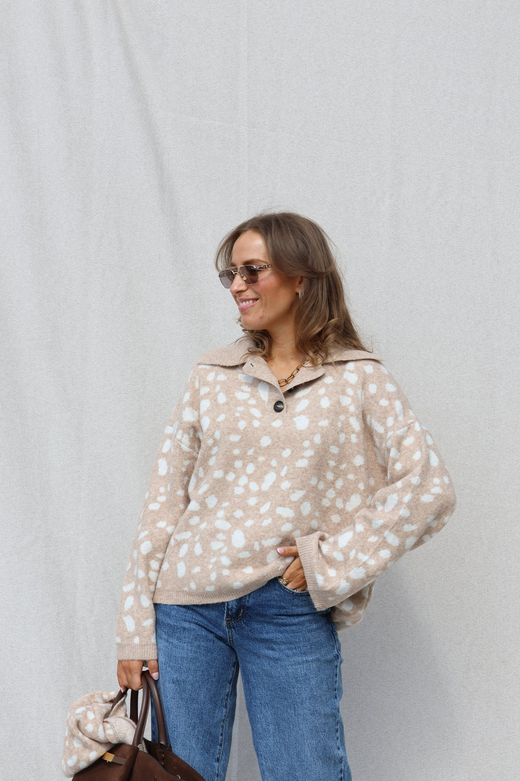 Lucia bambi polo trui beige