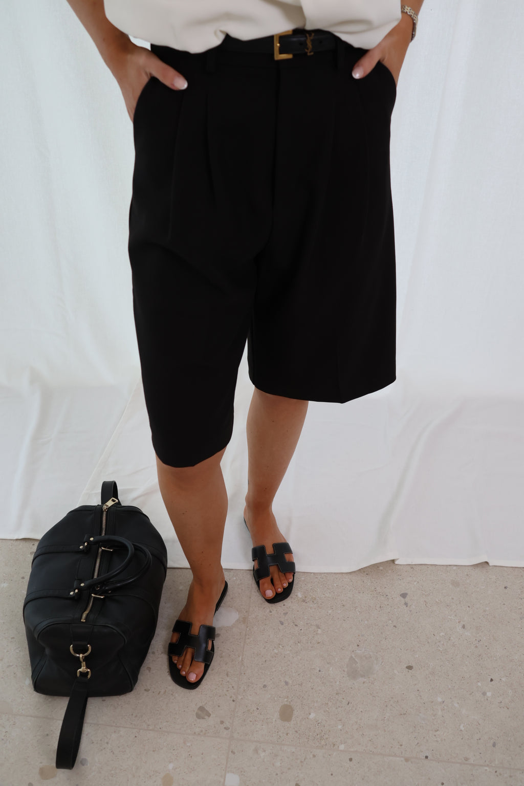 Mia halflange pantalon zwart