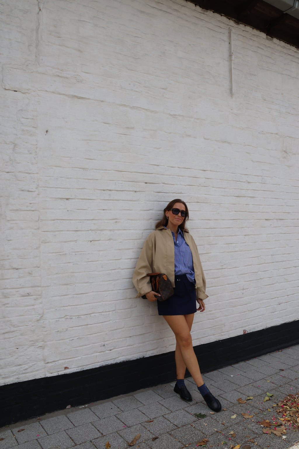 Inez gestreepte blouse blauw