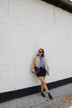 Hailey marine skort met riempje