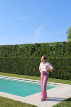 Fien pantalon met structuur roze