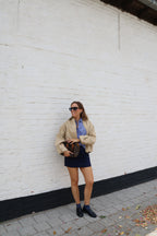 Hailey marine skort met riempje