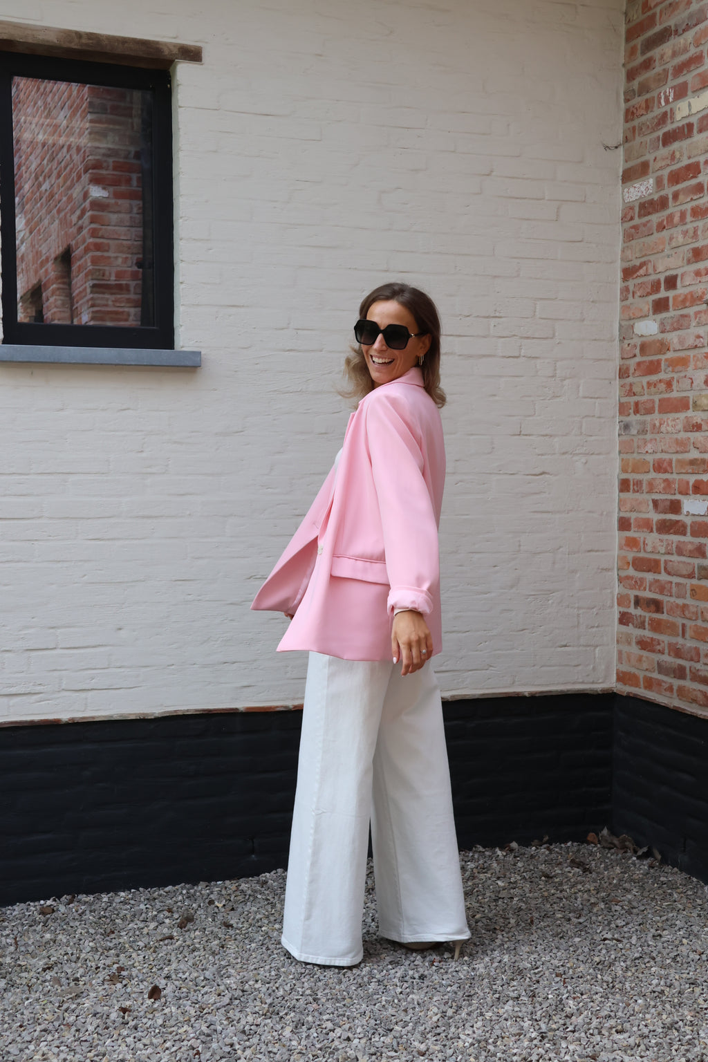 Mona wide leg jeans wit