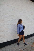 Inez gestreepte blouse blauw