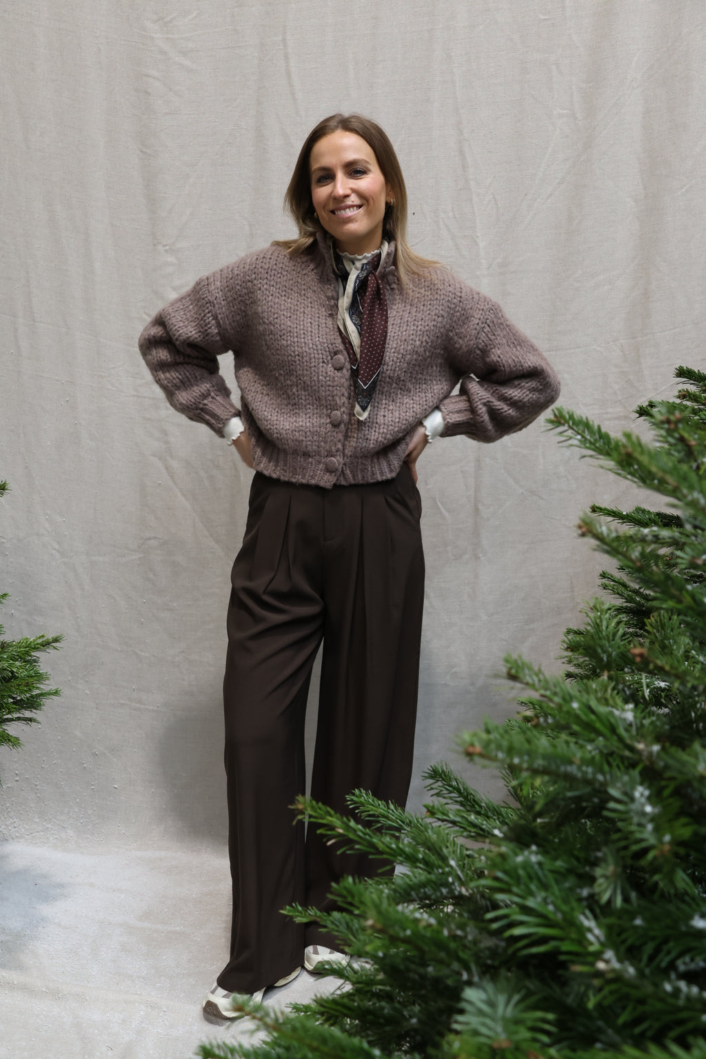 Esther cardigan taupe