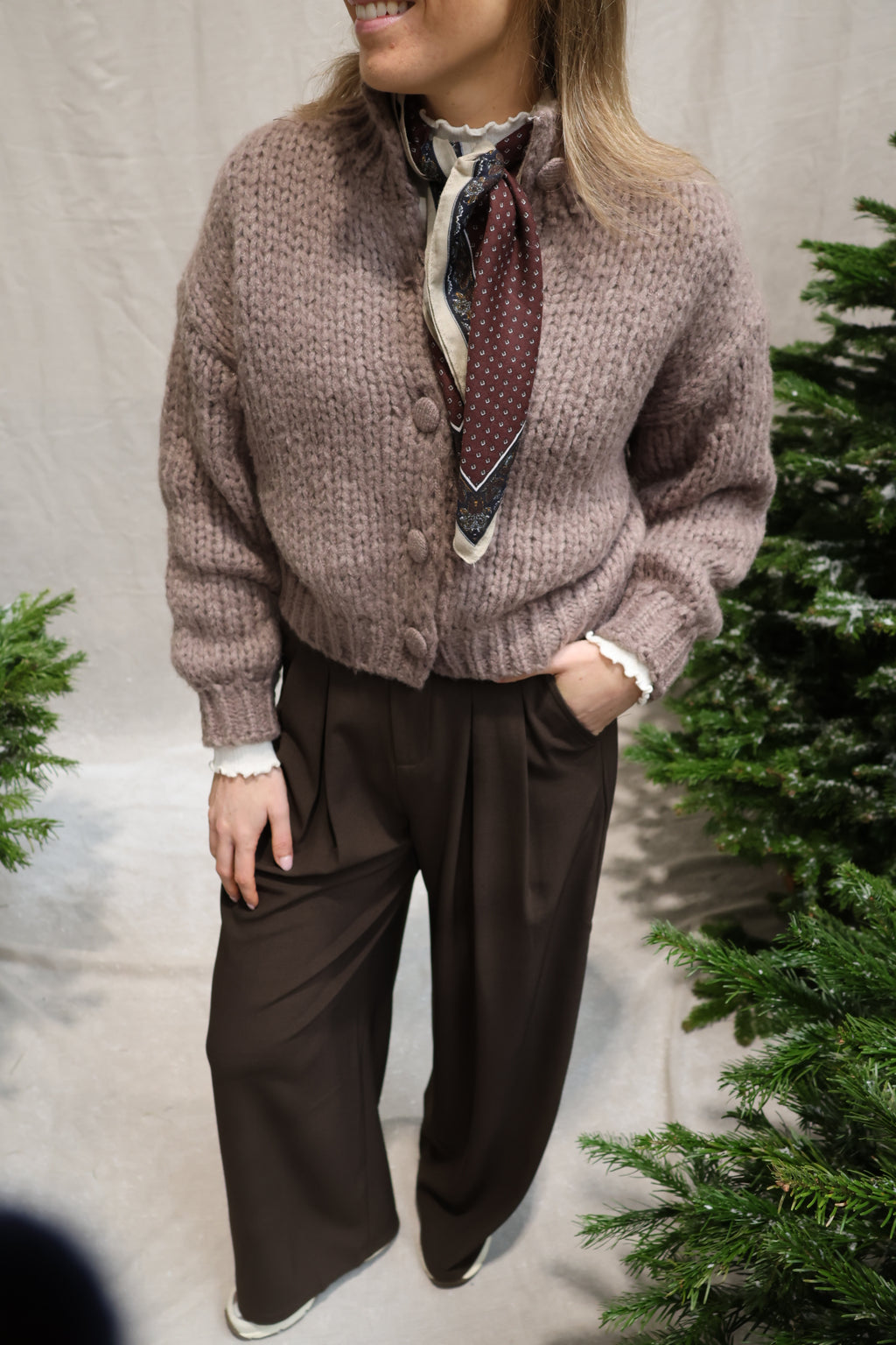 Esther cardigan taupe