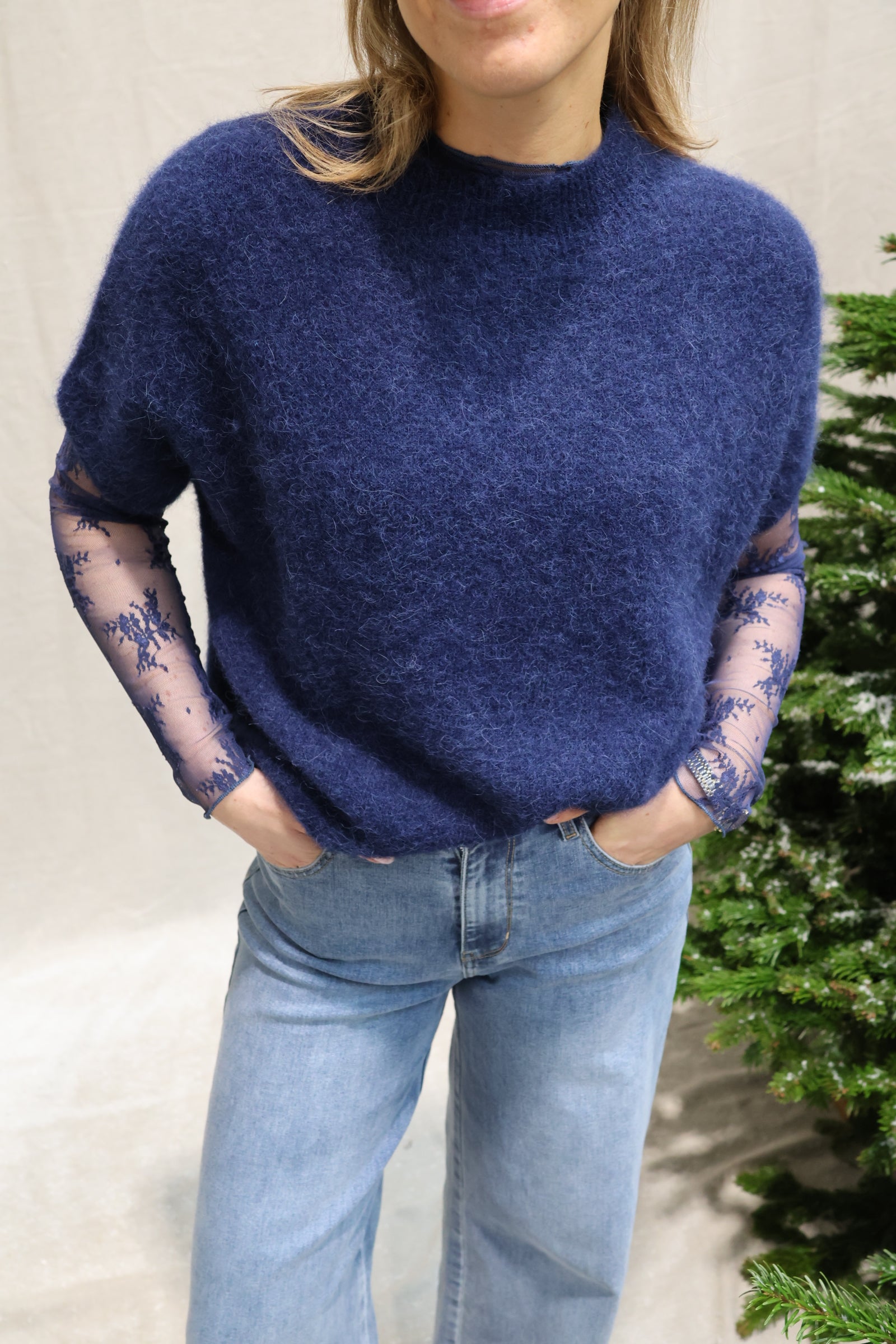 Vivi sleeveless knit navy