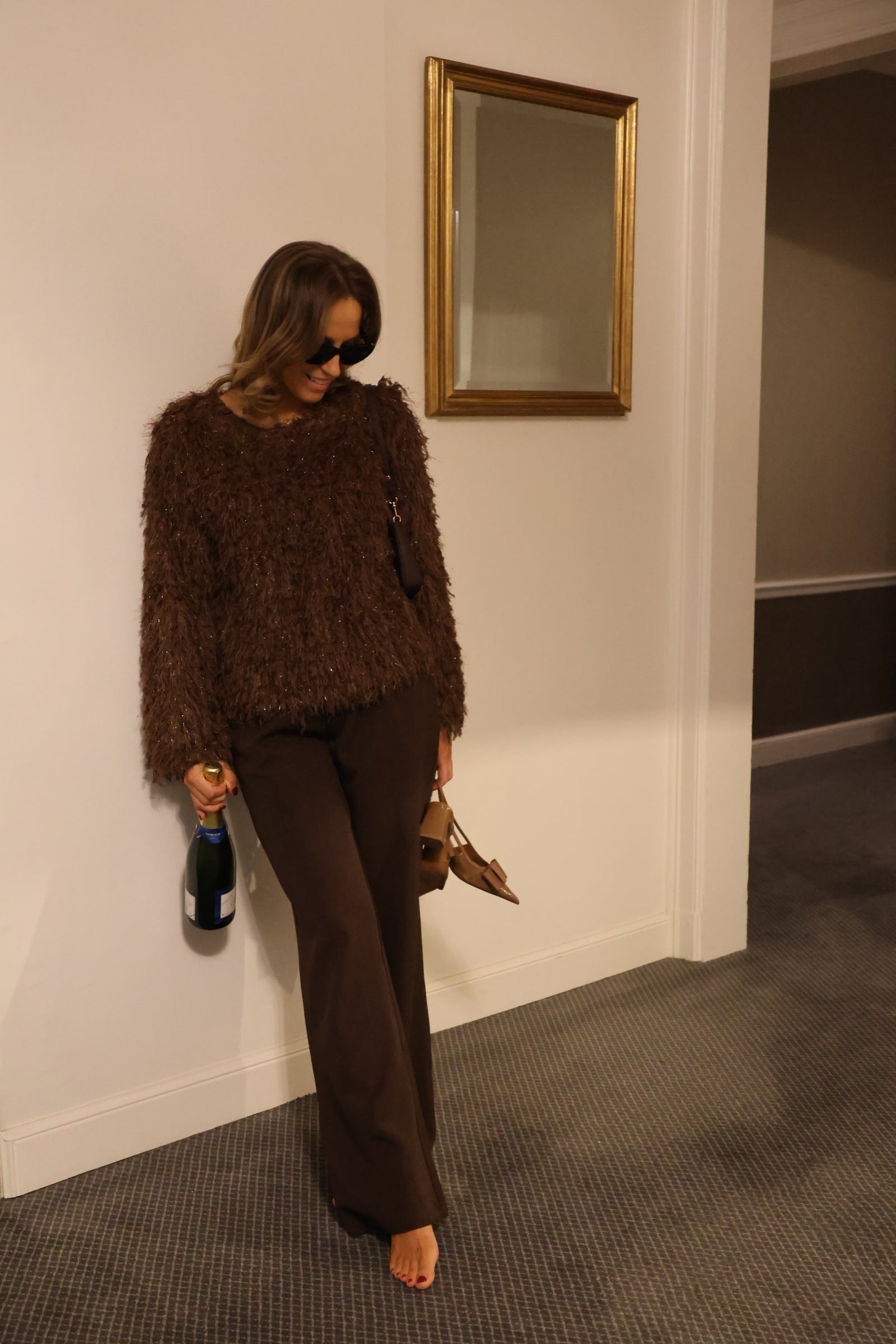 Holly fluffy top brown