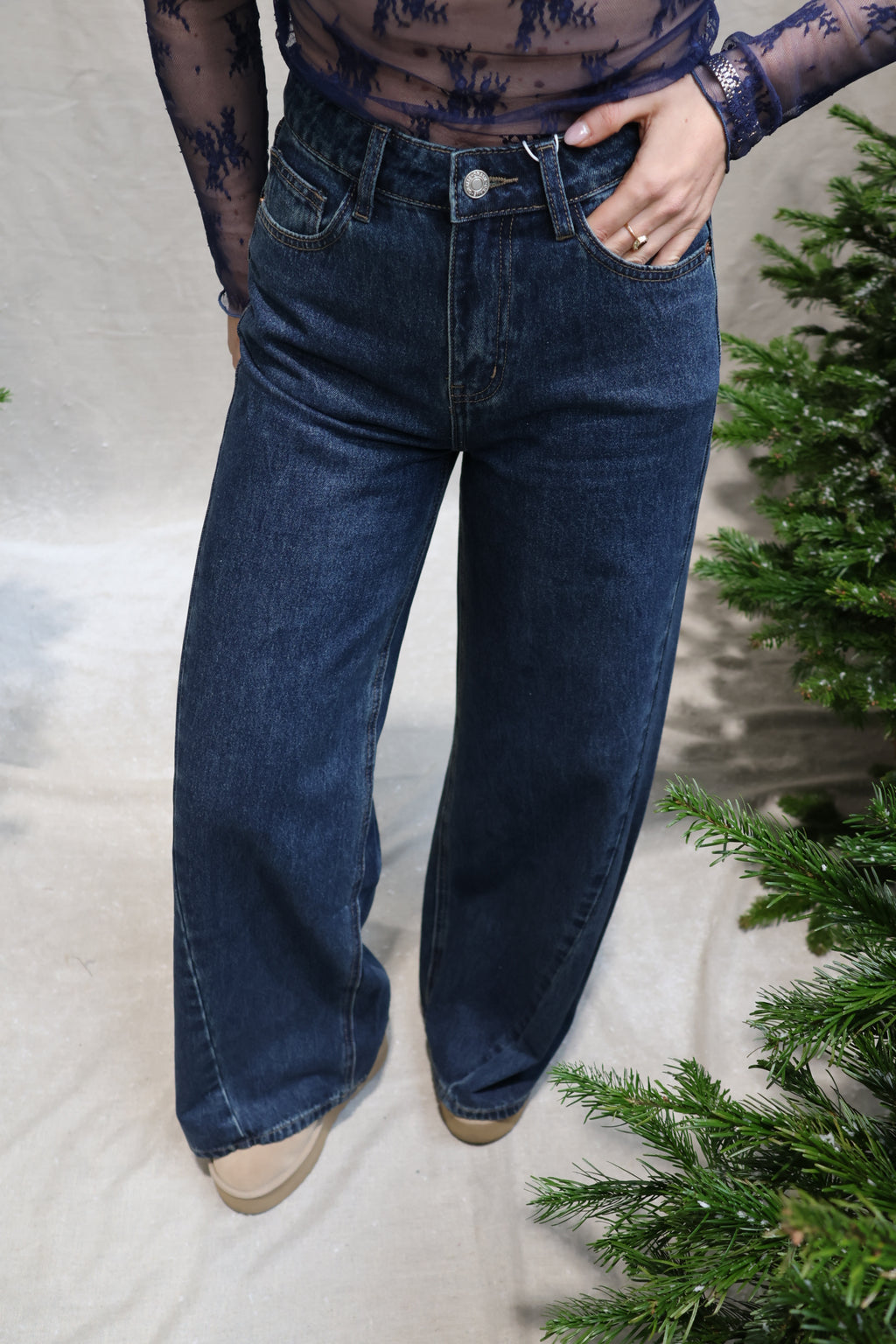 Antoinette palazzo jeans dark blue
