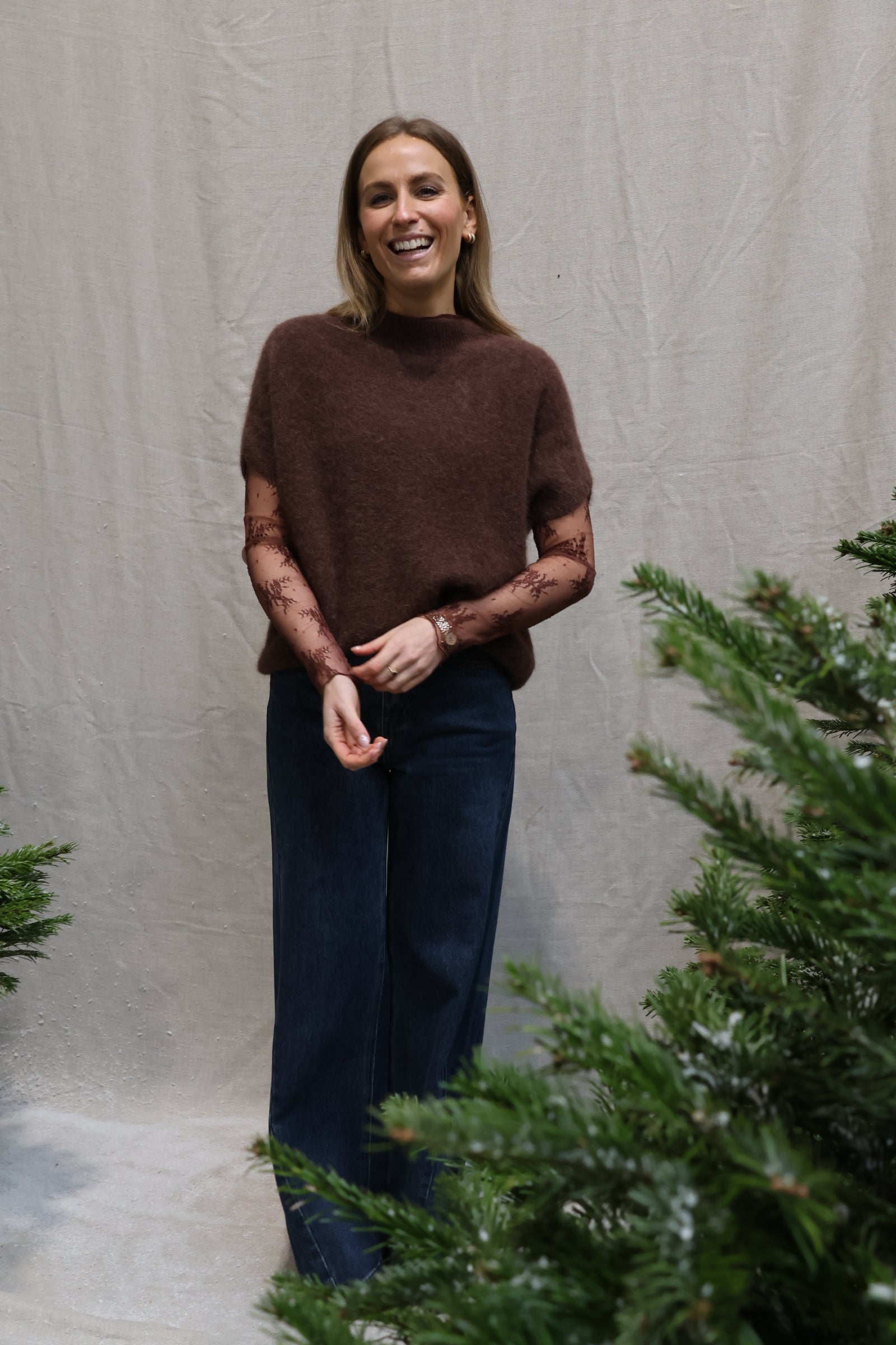 Vivi sleeveless knit brown