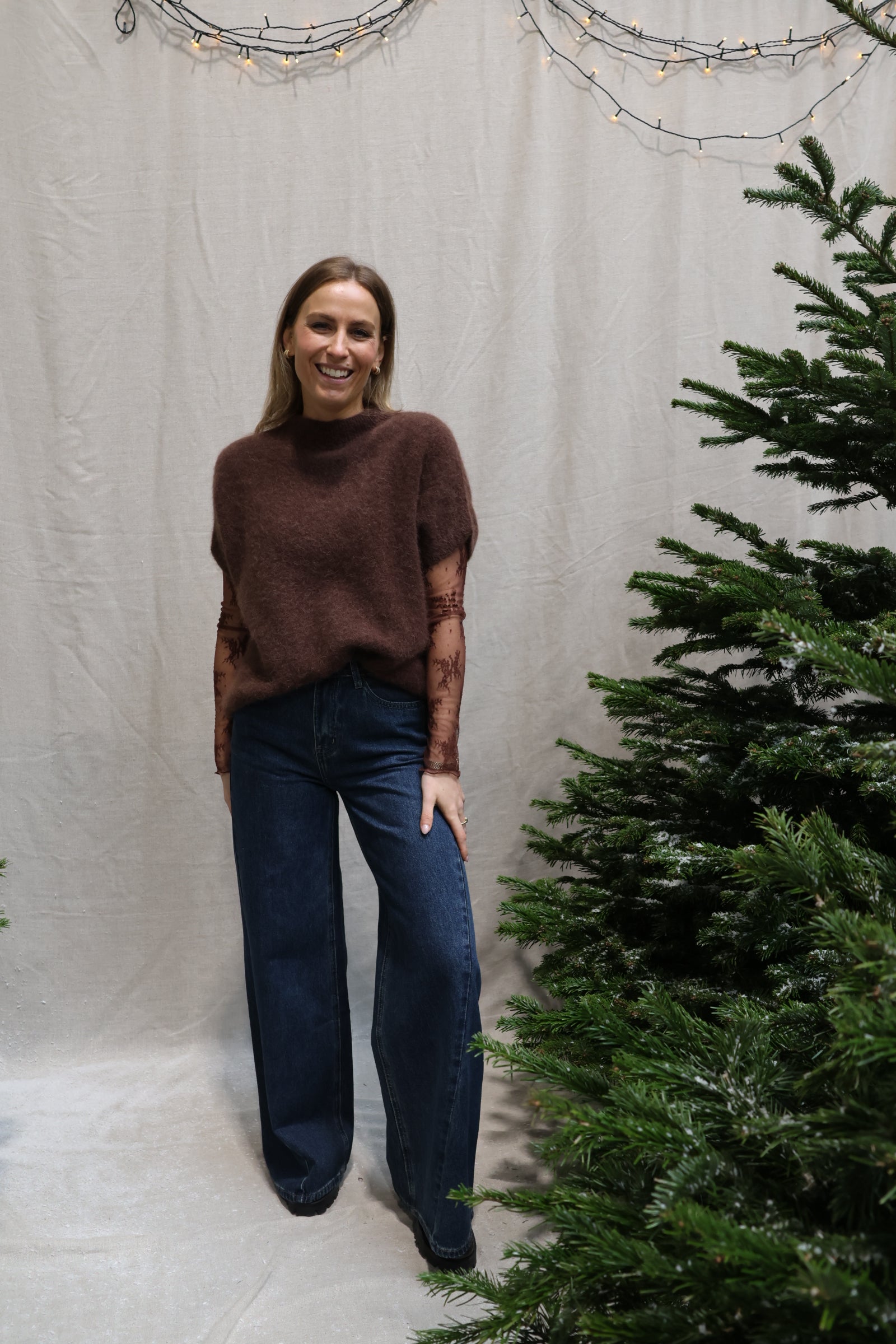 Vivi sleeveless knit brown