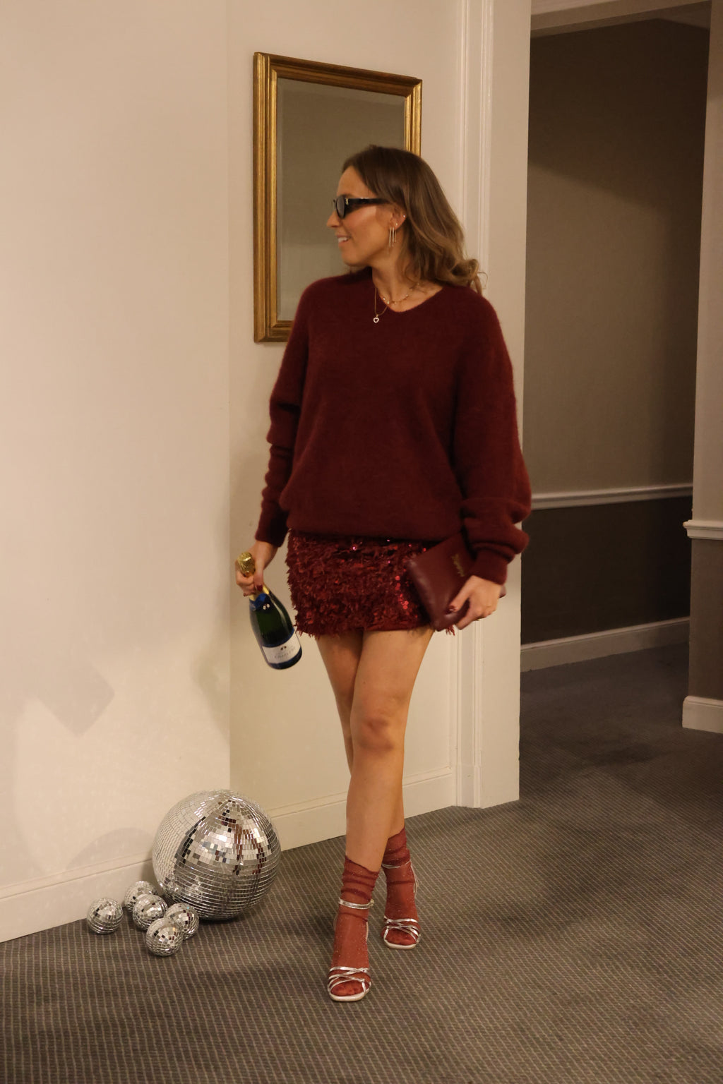 Dina bordeaux knit