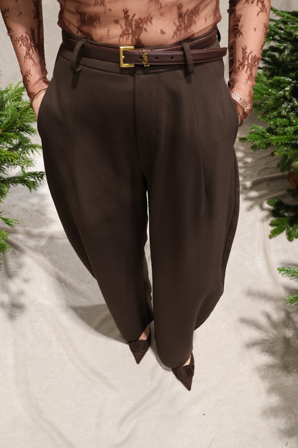 Ophélie balloon trousers brown