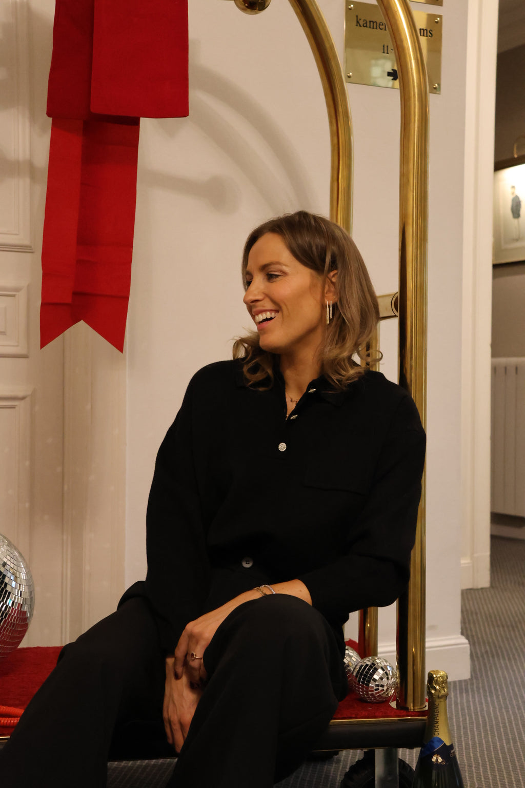 Florence polo knit black