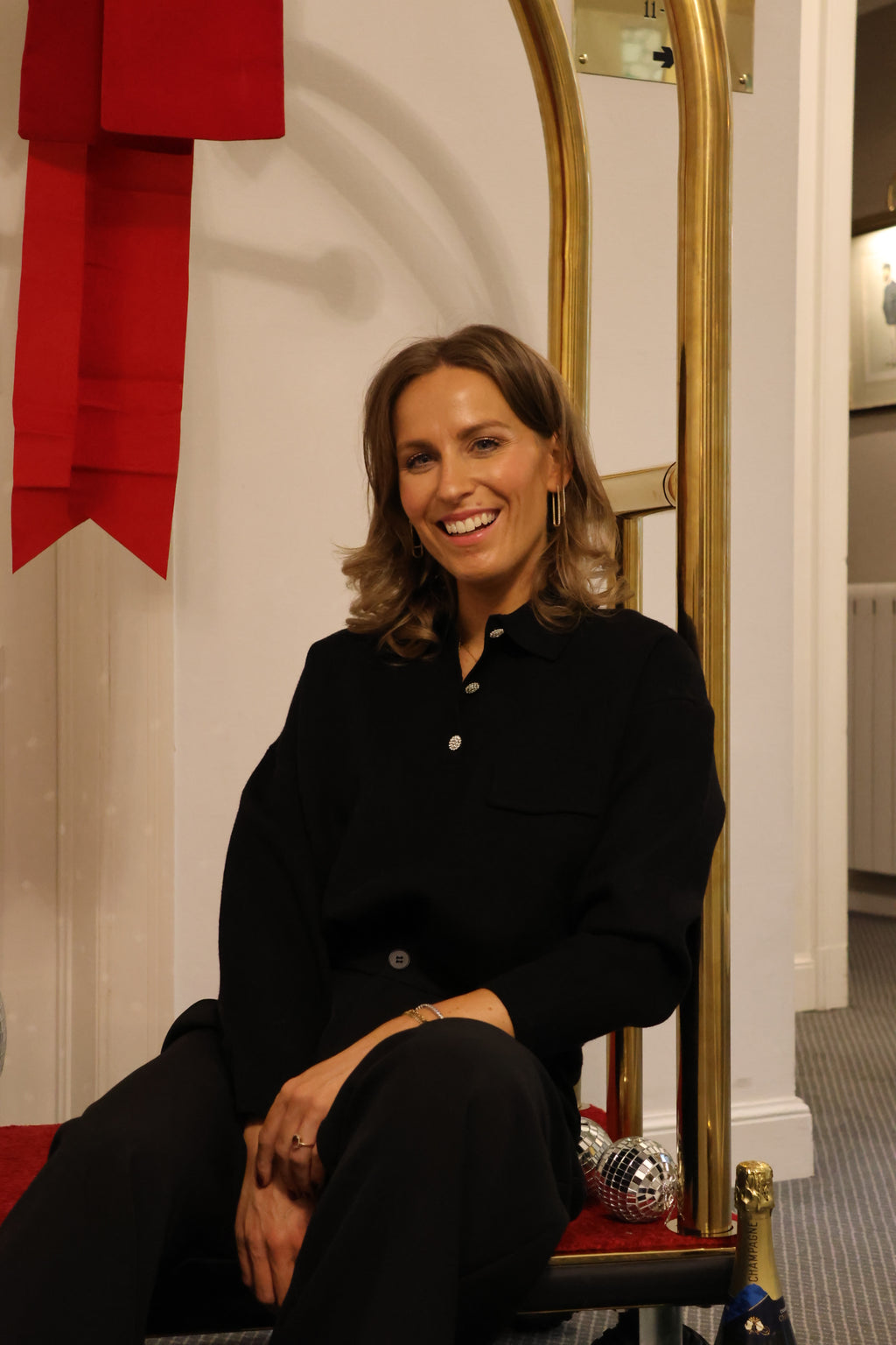 Florence polo knit black