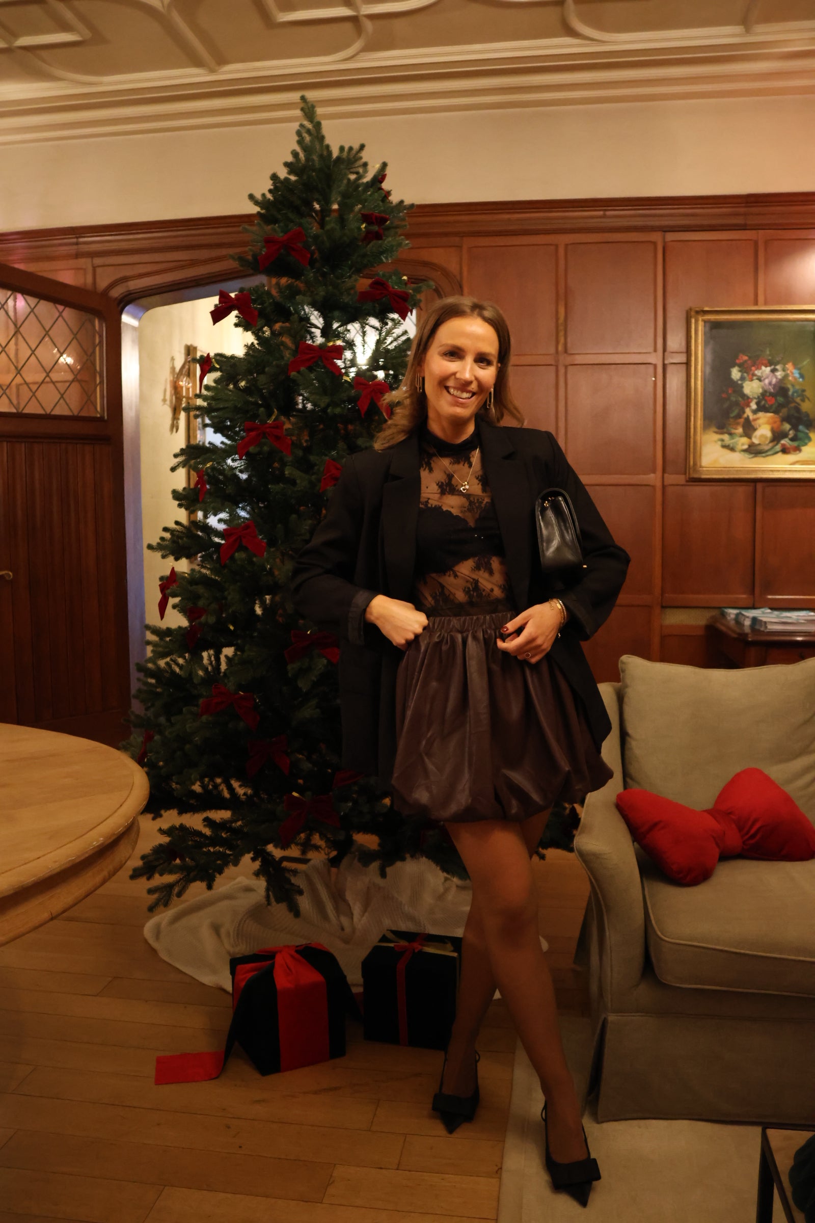 Nova faux leather skirt fudge