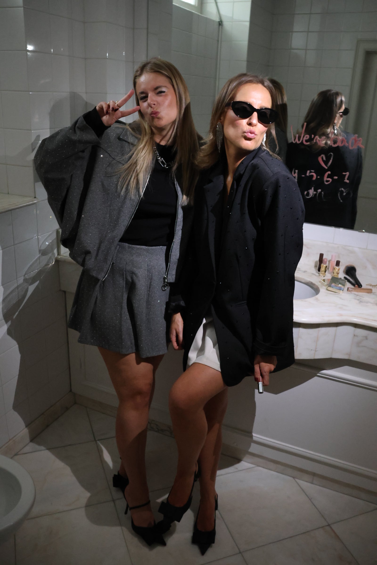 Stella sparkling skirt grey