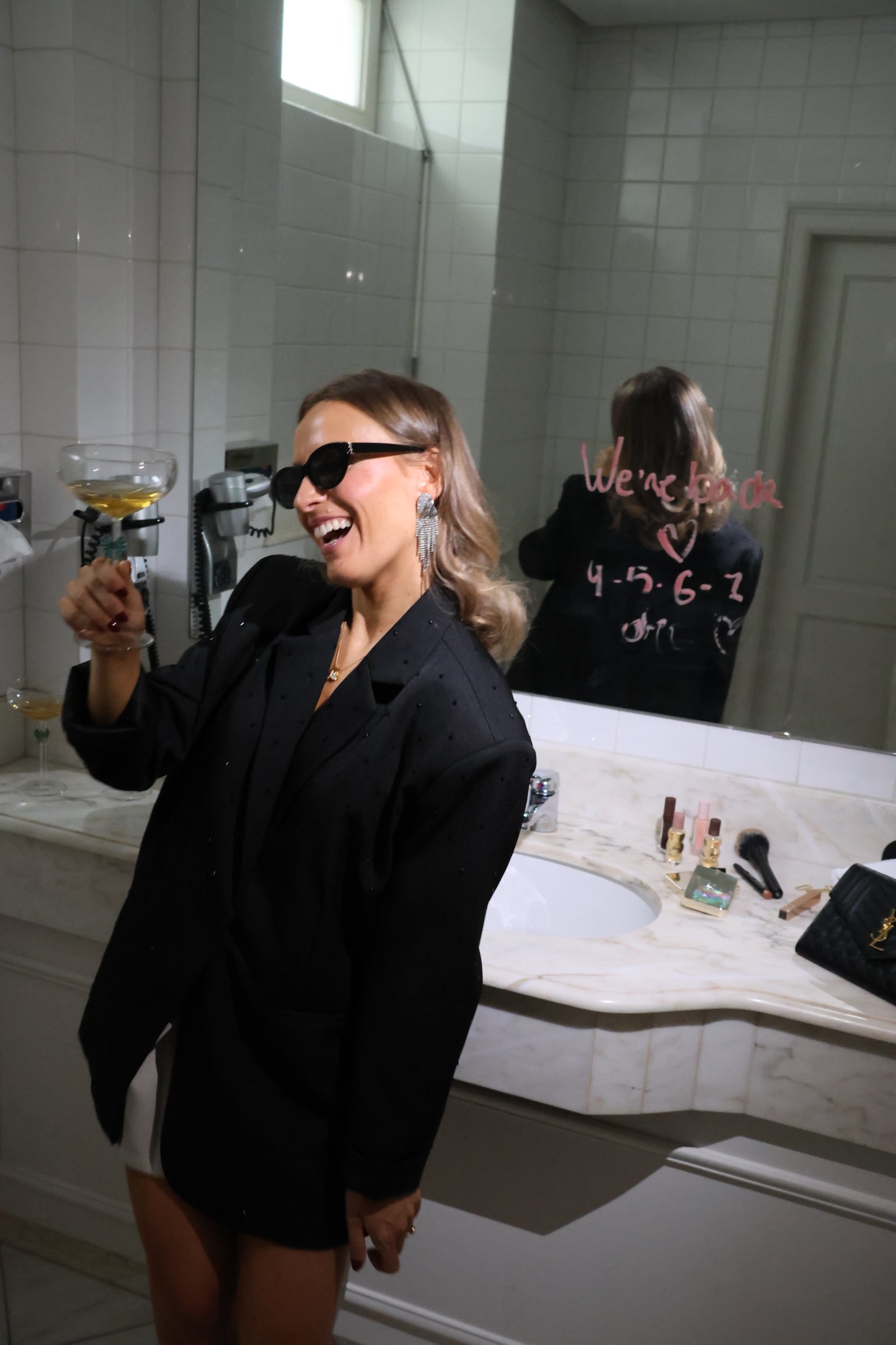 Eloise sparkling blazer black