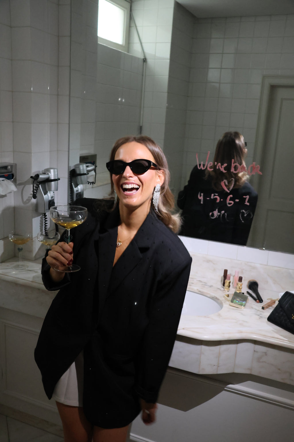 Eloise sparkling blazer black