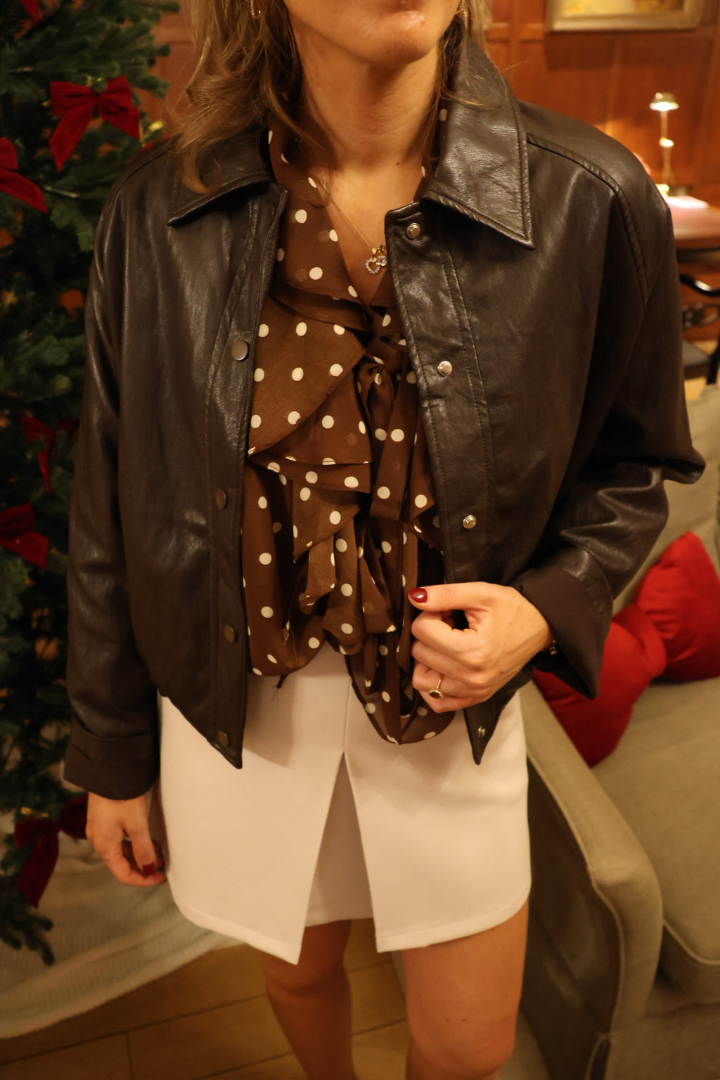 Laurie PU jacket brown