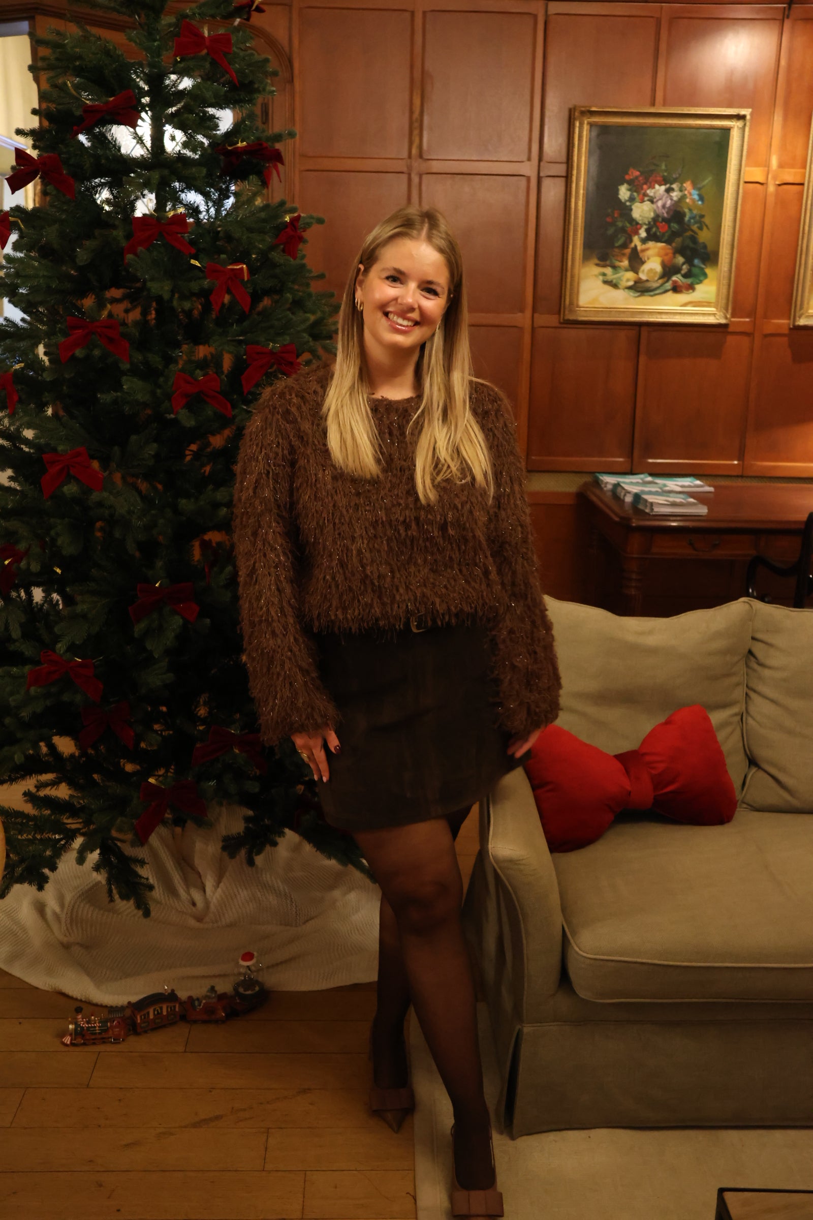 Josie suède skirt brown