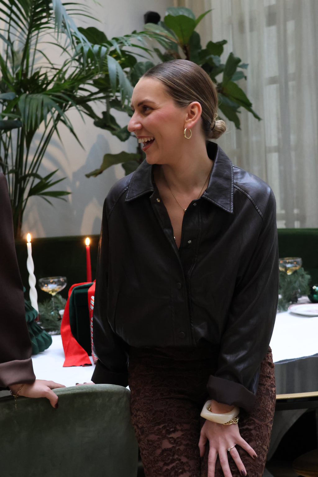 Laurie PU jacket brown