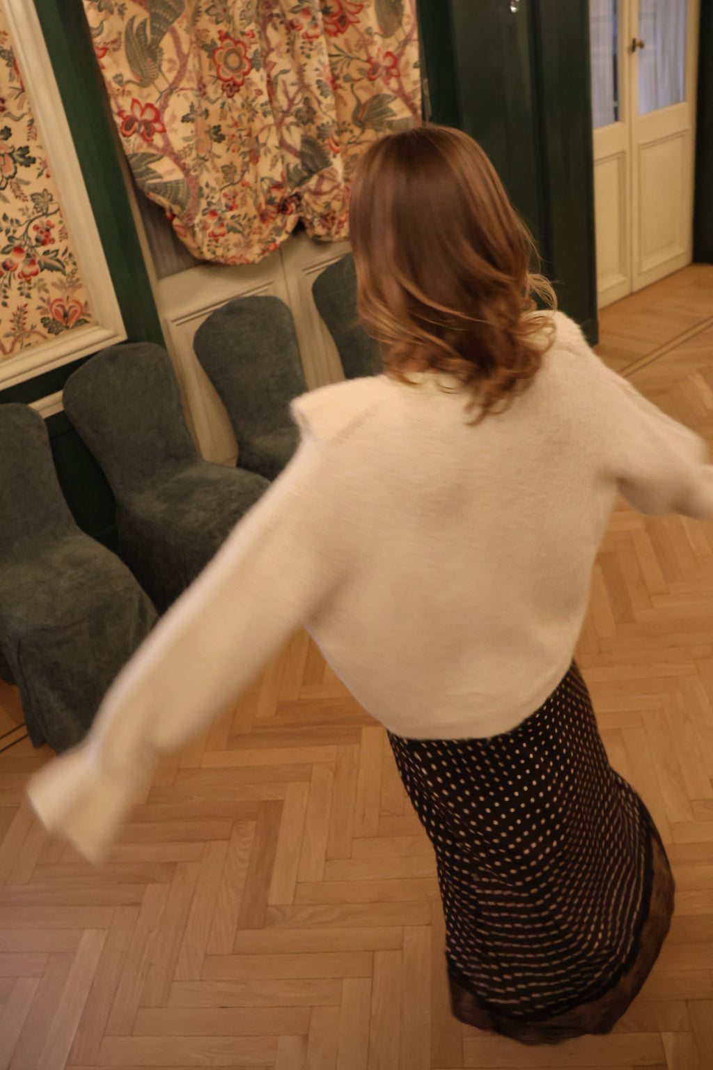 Michelle ruffle knit offwhite