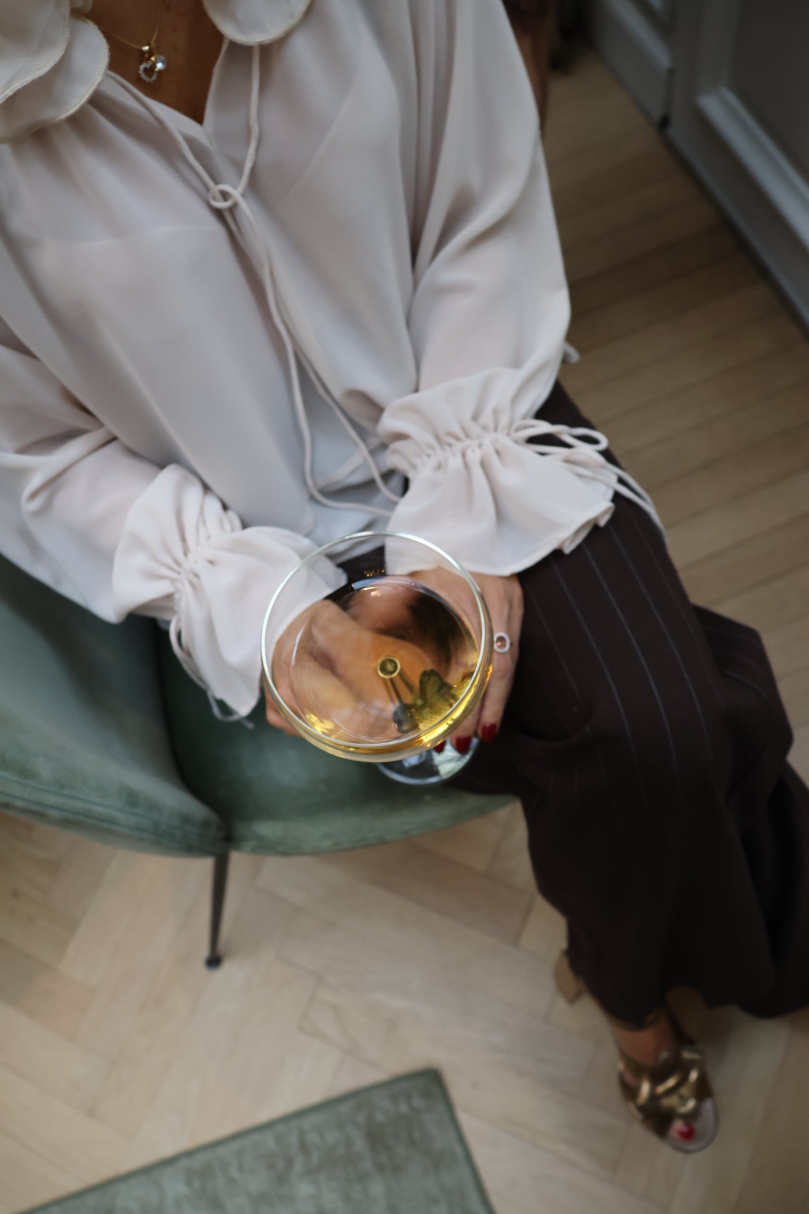 Belle striped trousers brown