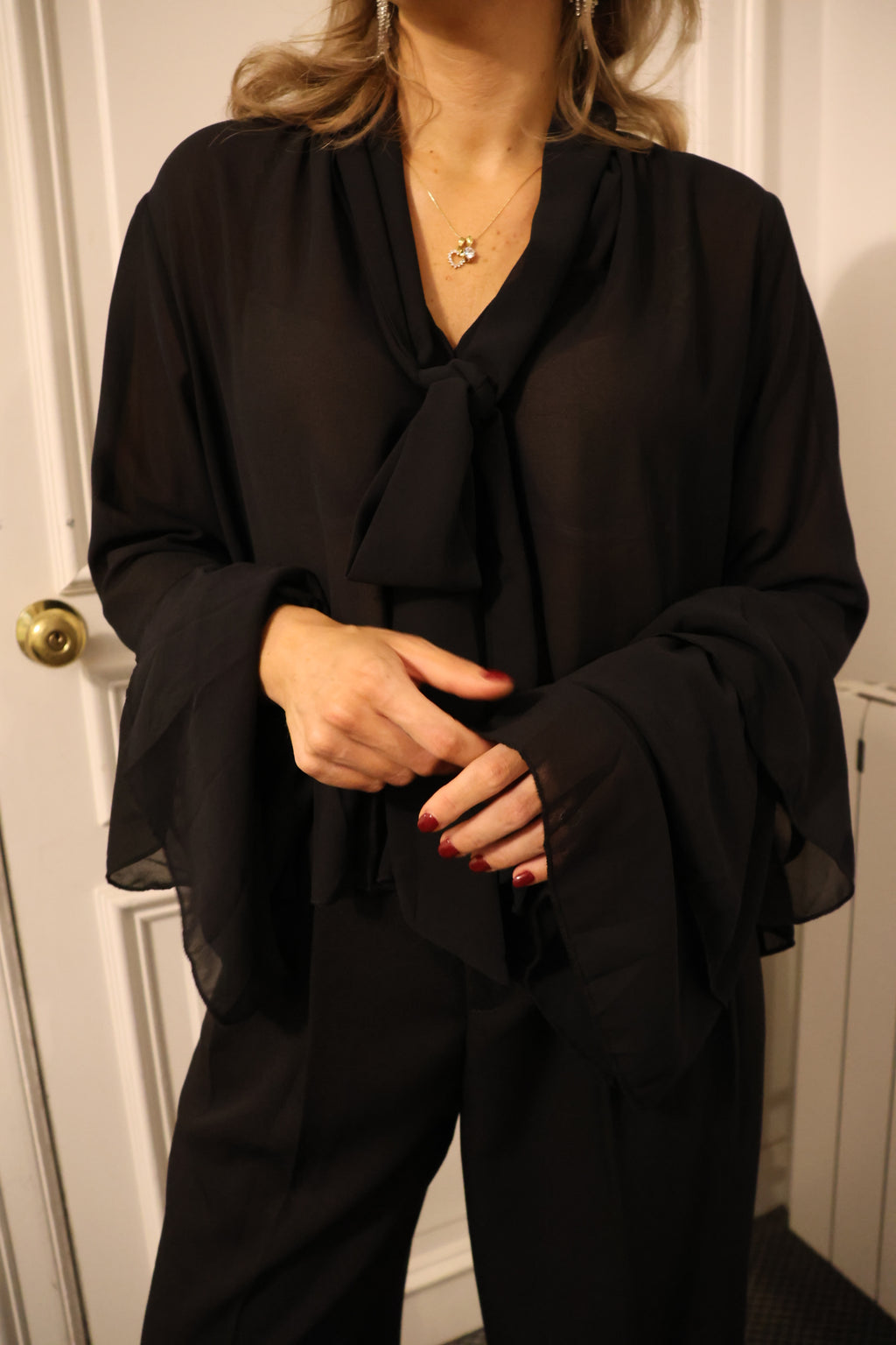 Aurore detail blouse black