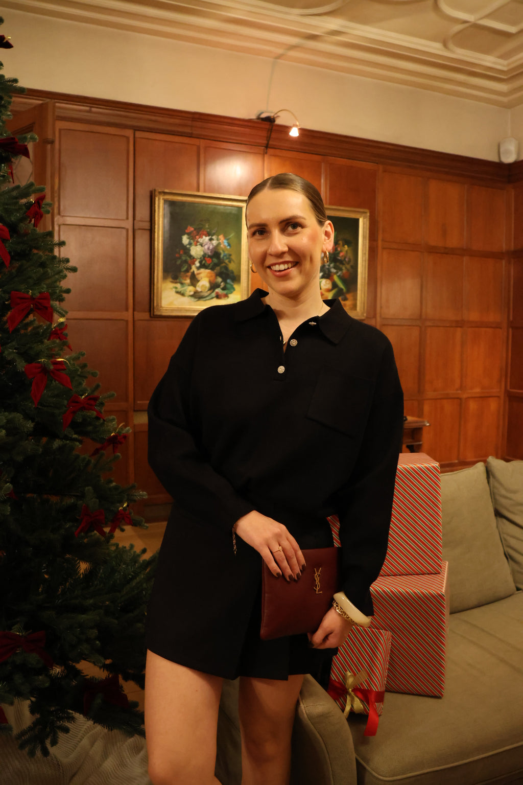 Florence polo knit black