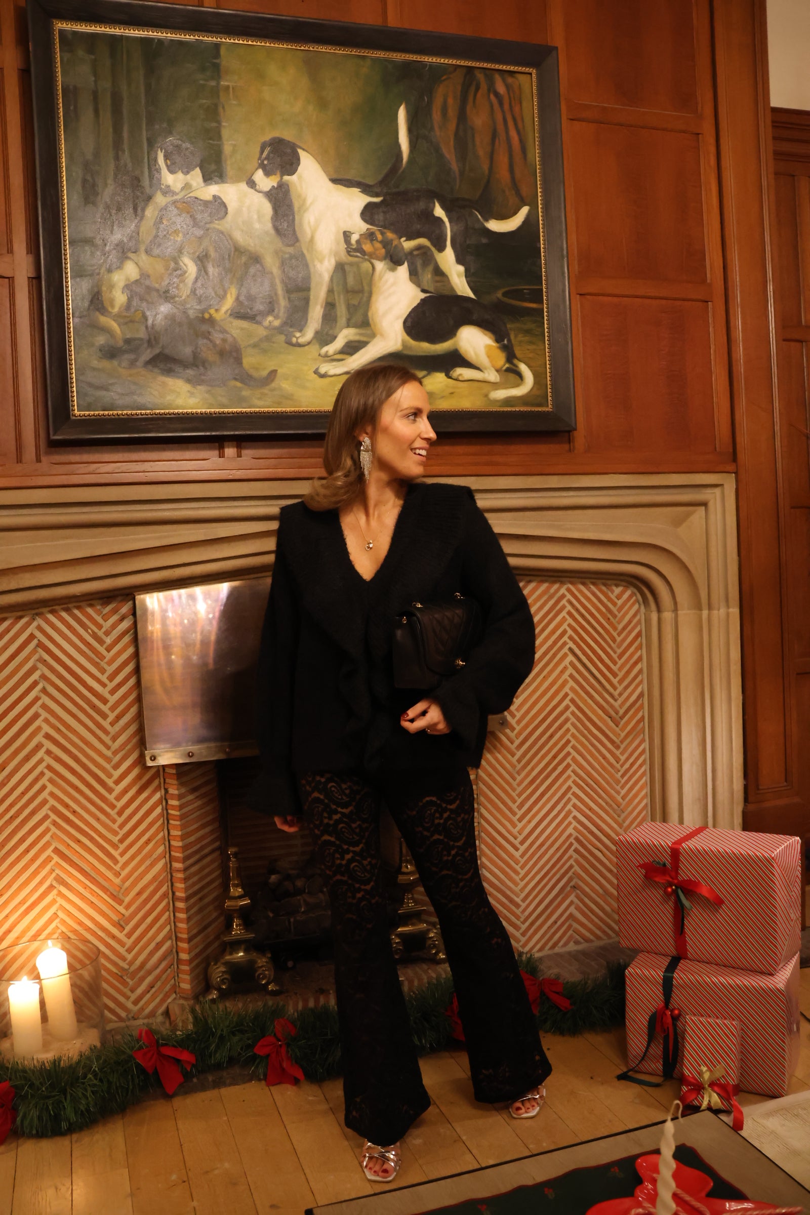 Cerina lace trousers black