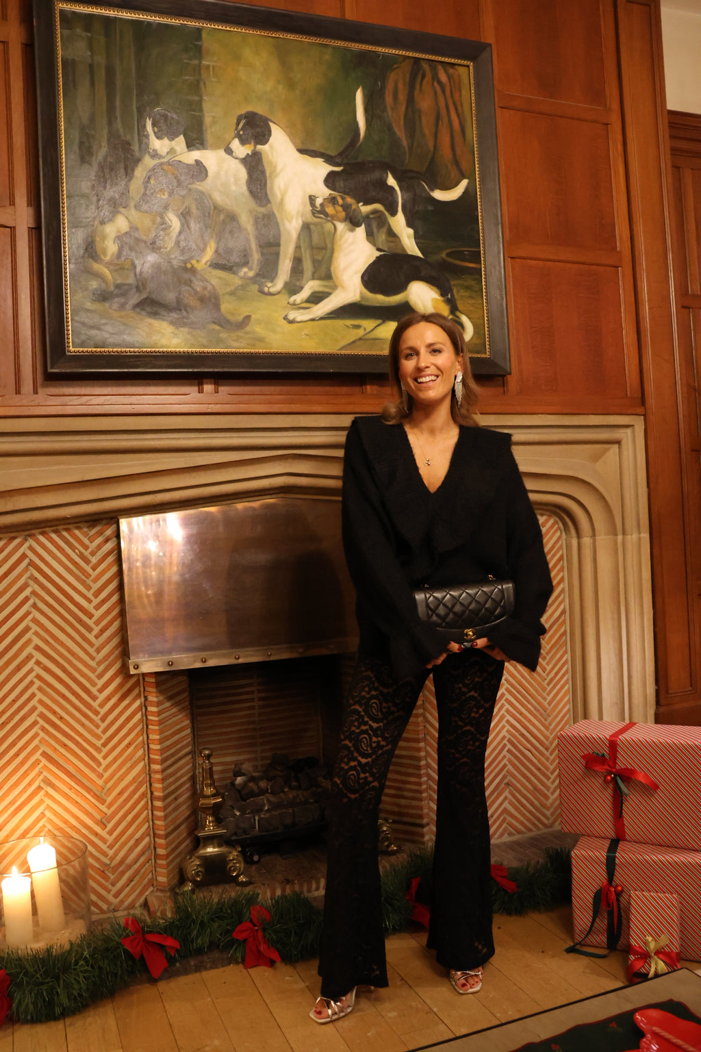 Michelle ruffle knit black