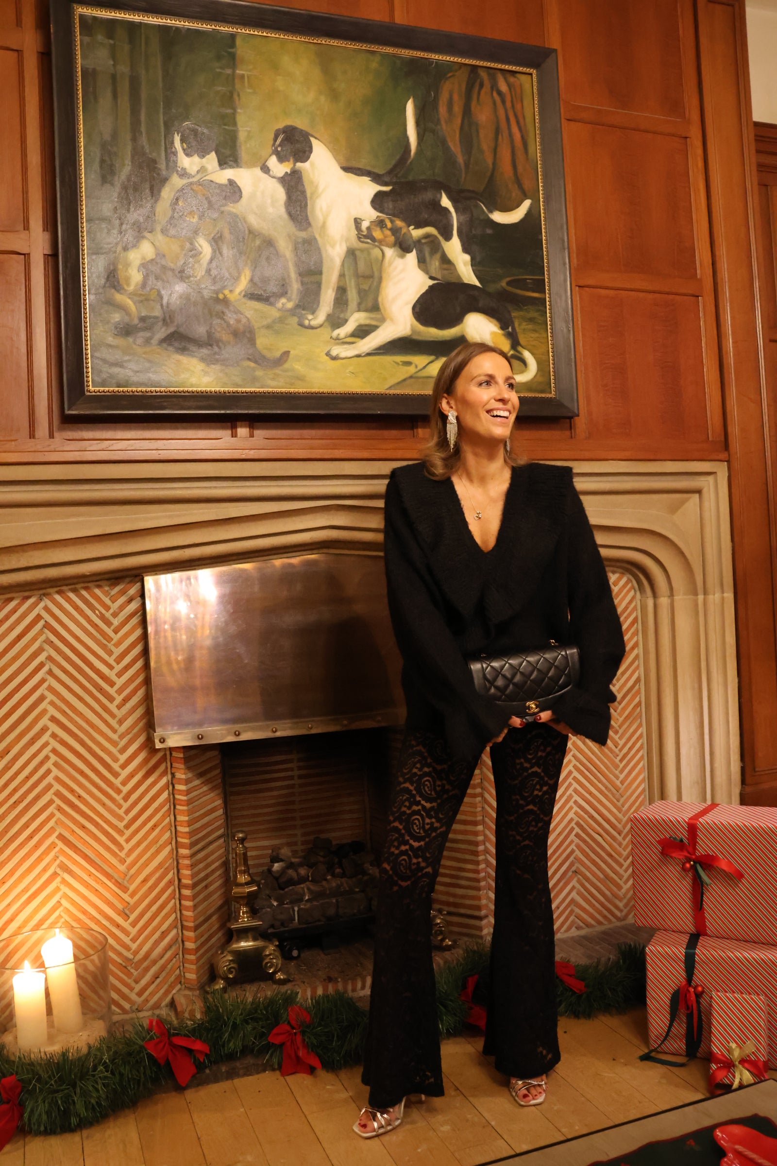 Cerina lace trousers black