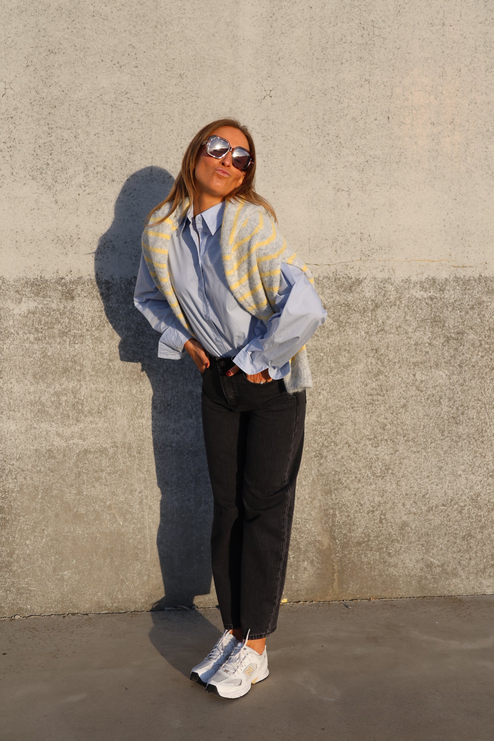 Maud barrel jeans dark grey