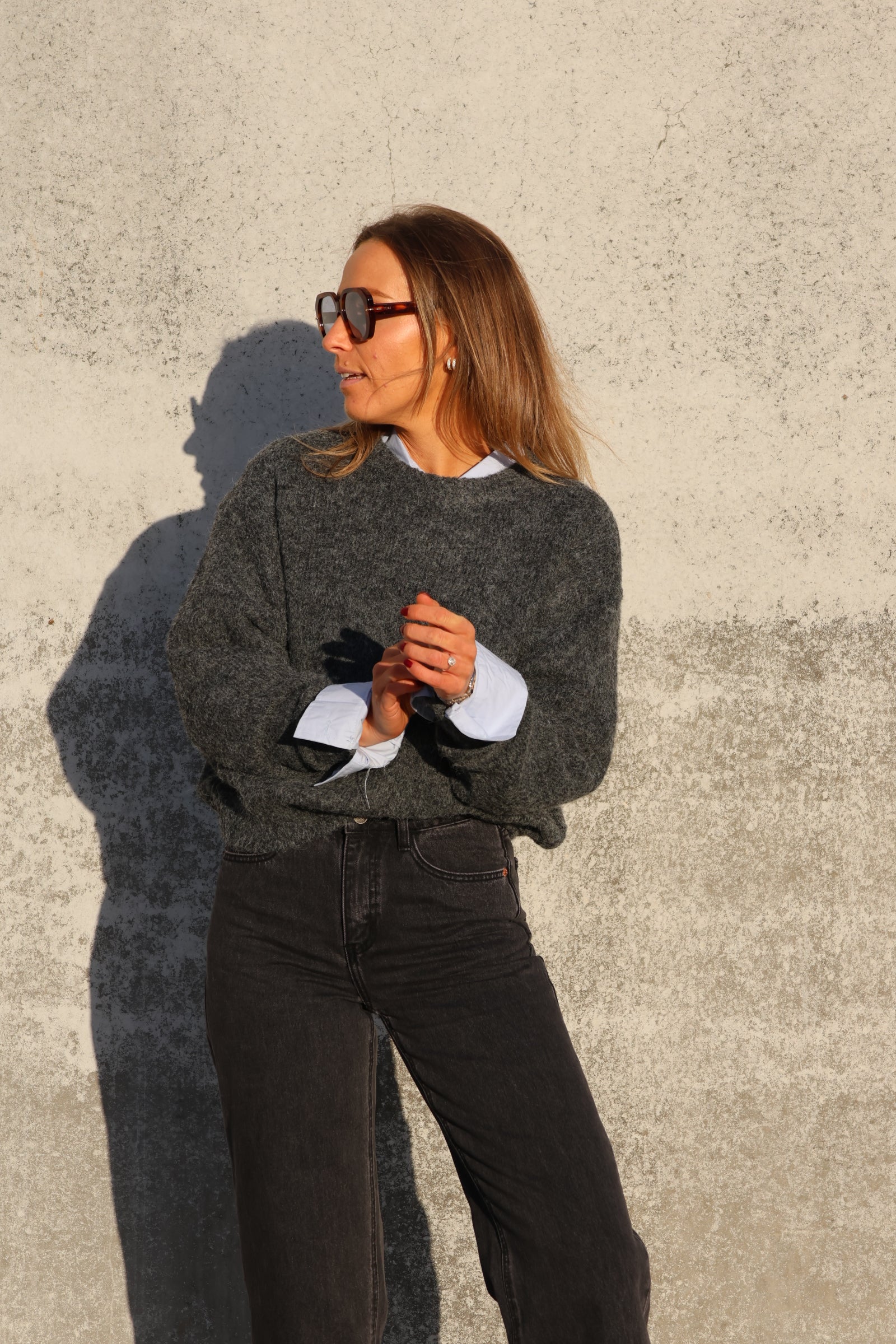 Alfie knit donkergrijs