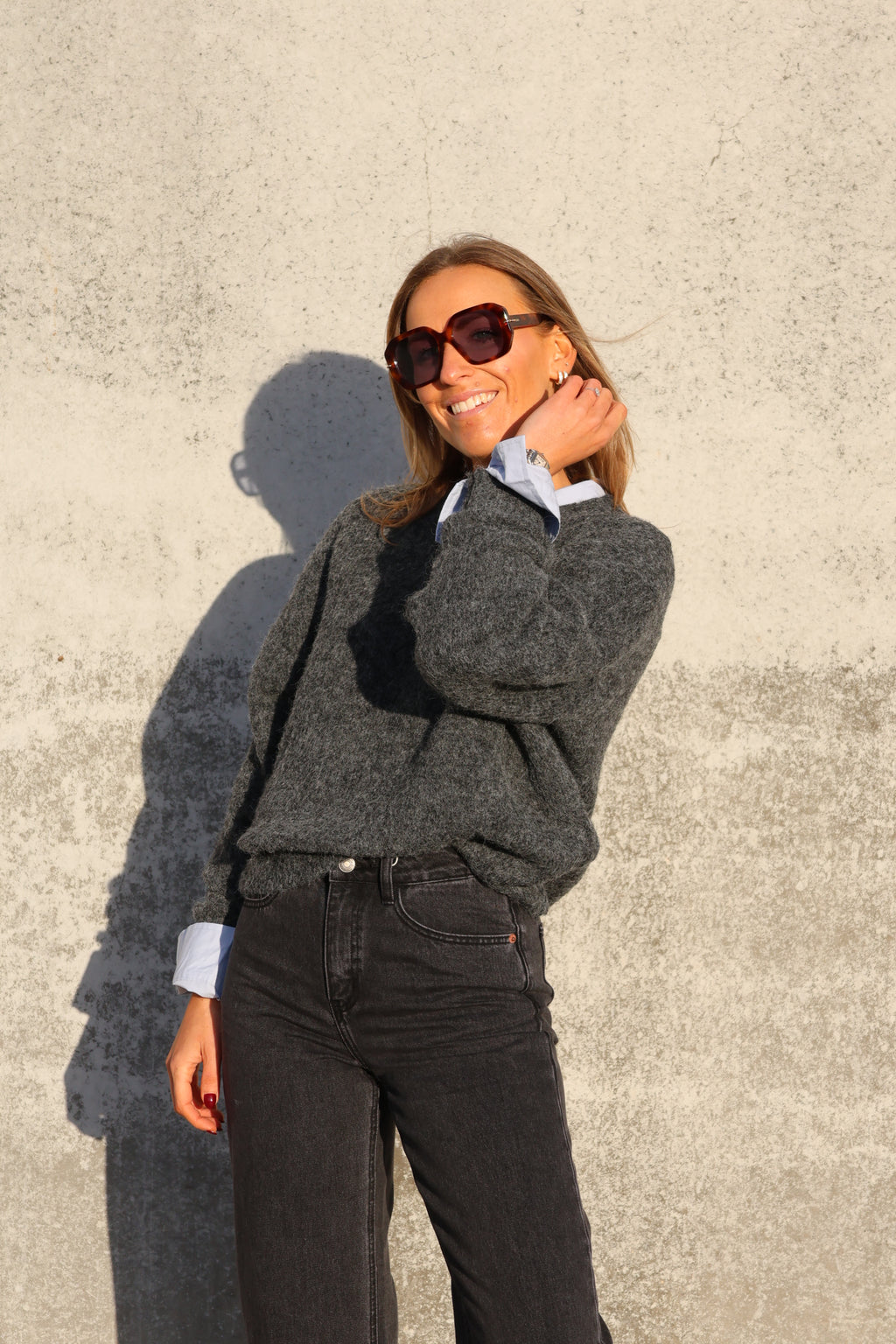 Alfie knit donkergrijs