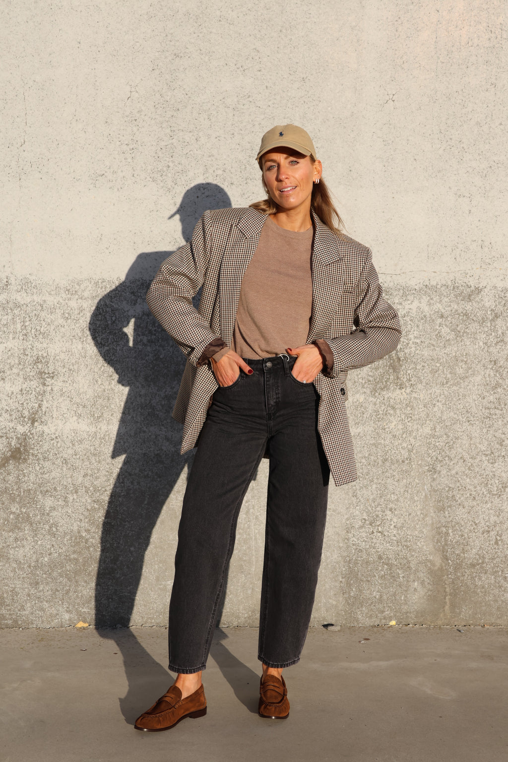 Maud barrel jeans dark grey