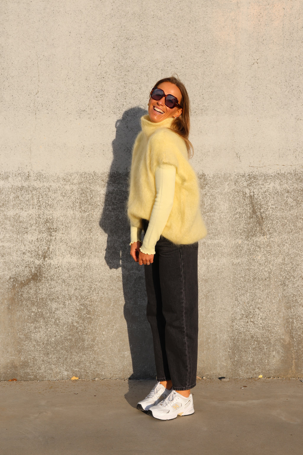 Juul mouwloze knit geel