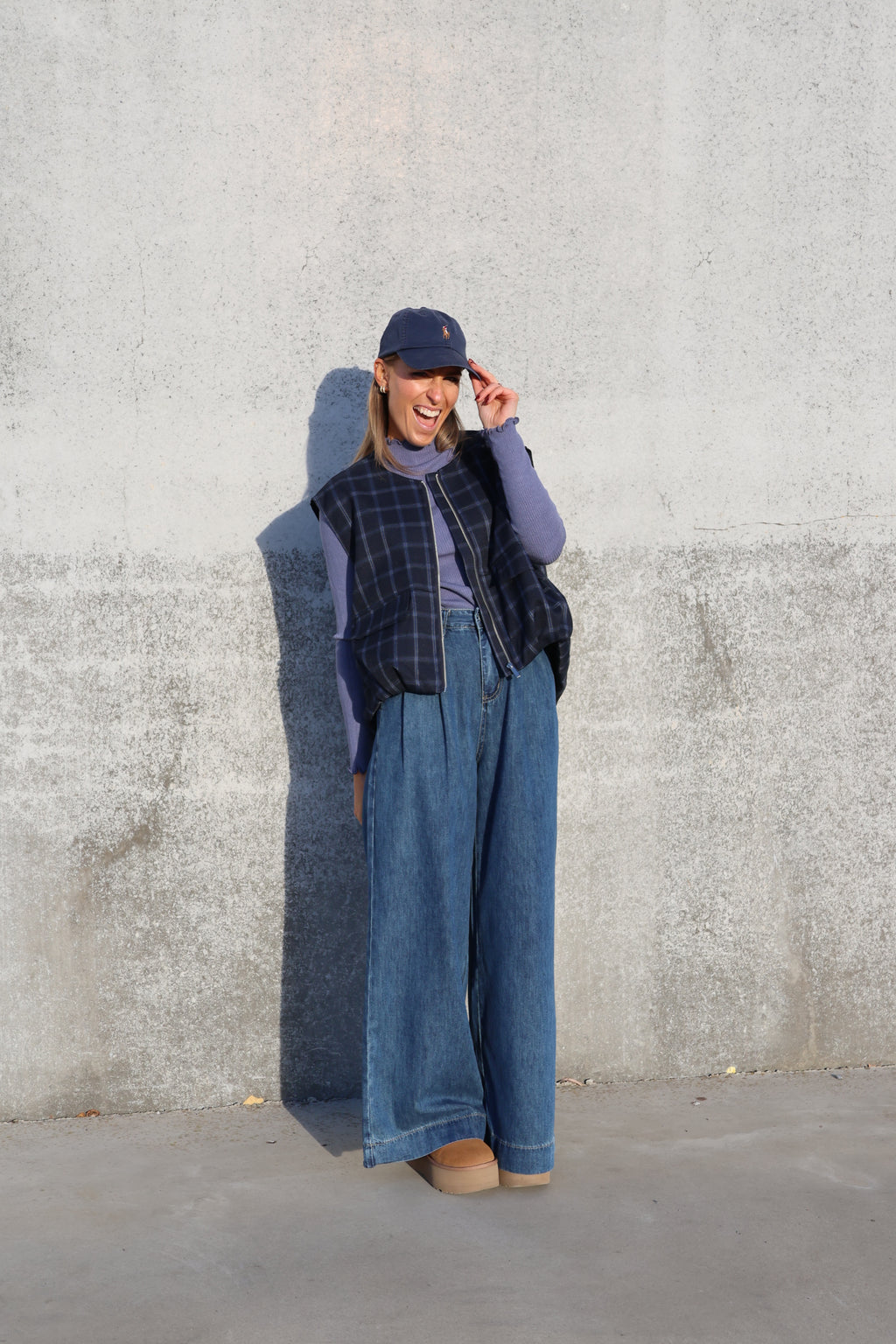 Lotte denim wide leg jeans