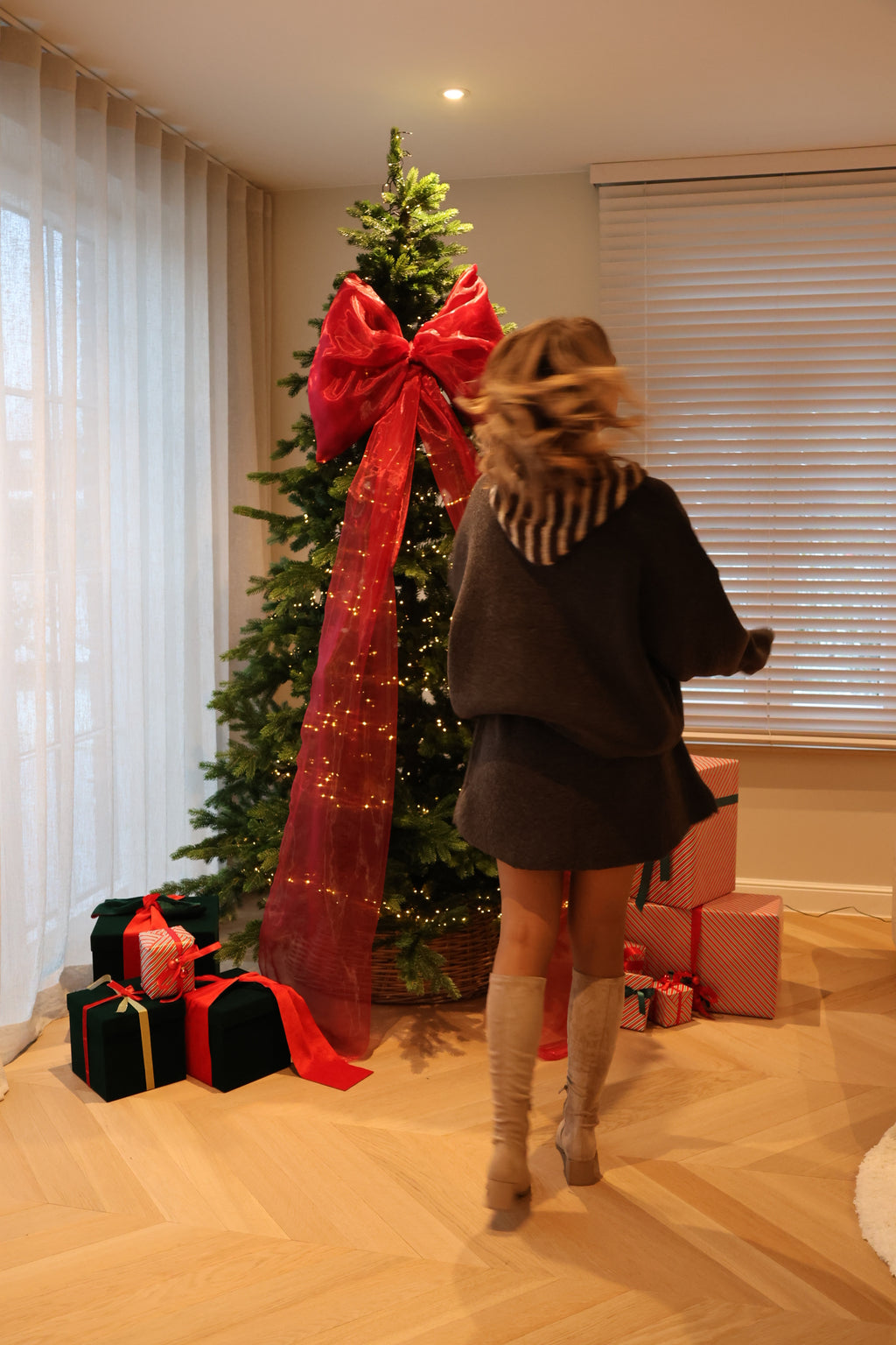 Fiona scarf beige/choco