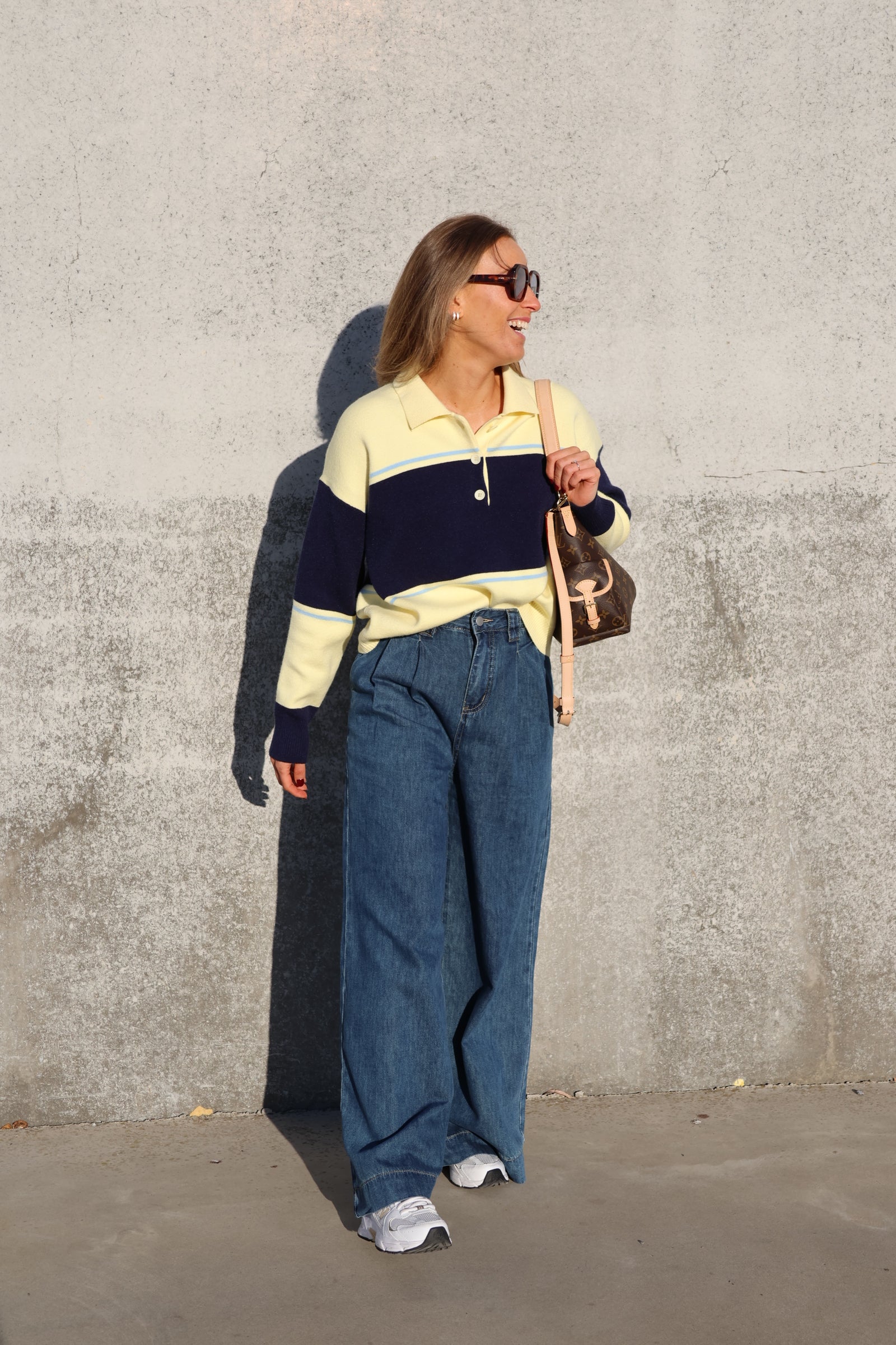 Lotte denim wide leg jeans